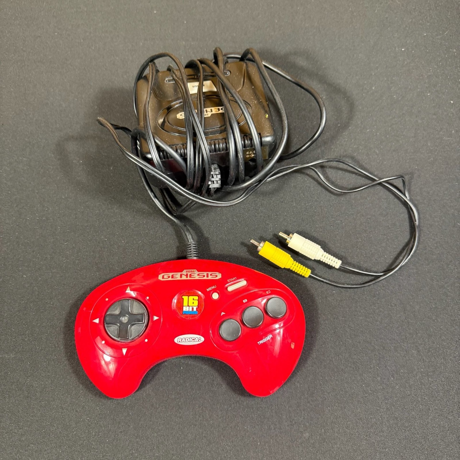 Radica Sega Genesis 16-Bit Power 6-in-1 Plug & Play Video Game Console Red