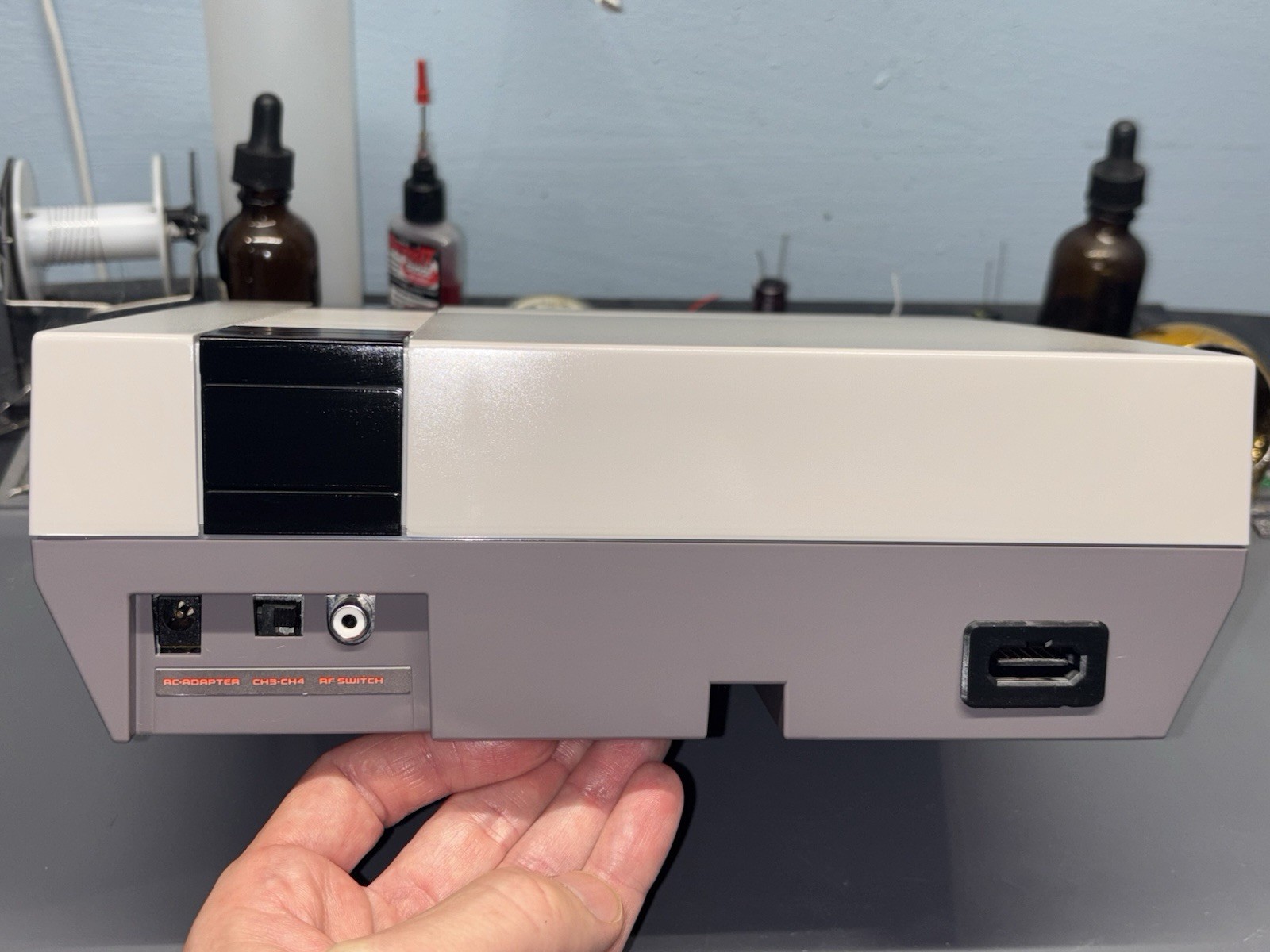 Ultimate NES RGB Nintendo Front Loader Full Recap LED Expansion Audio NESRGB V5