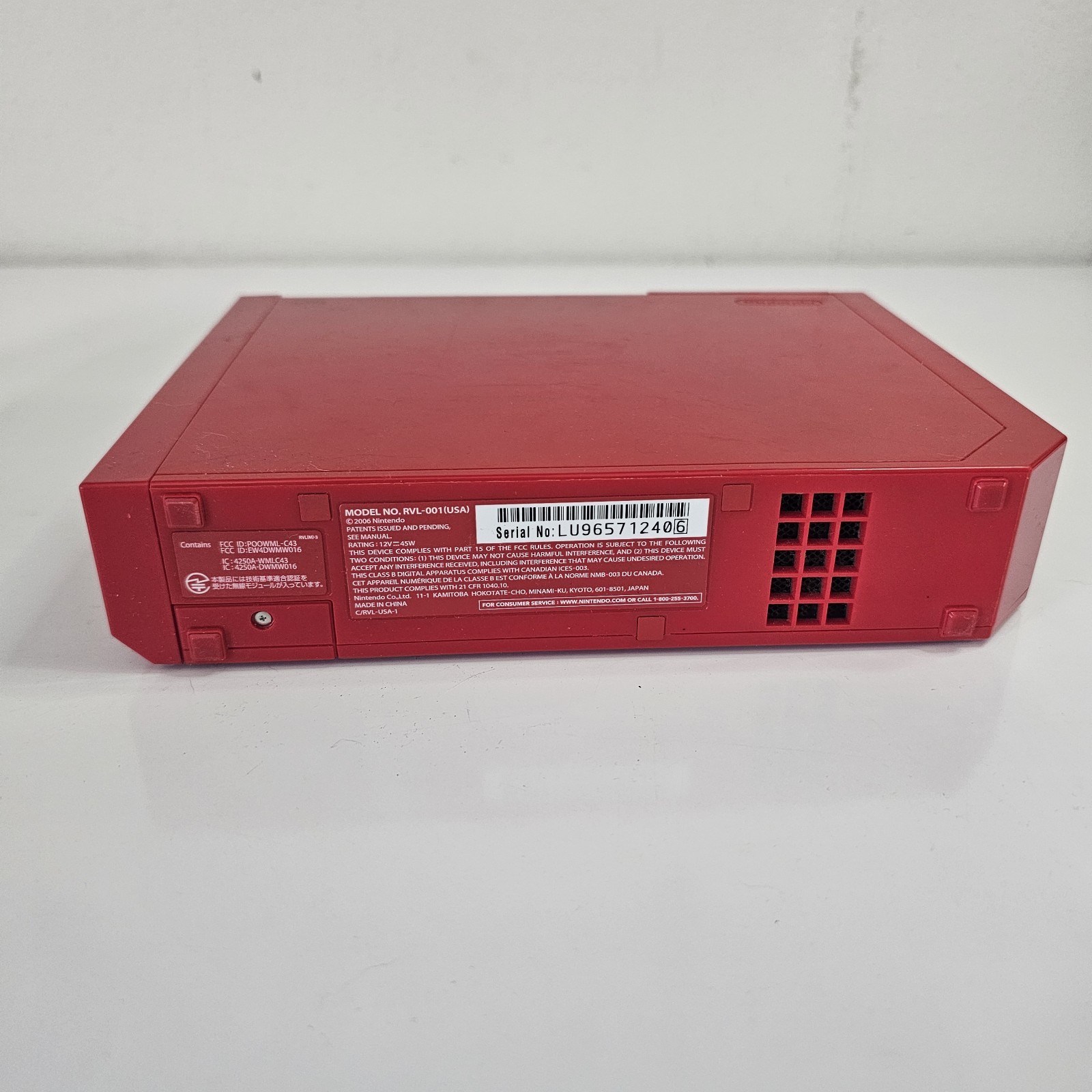 2006 Nintendo Wii Red RVL-001 USA Console GameCube Compatible Bundle Lot Tested