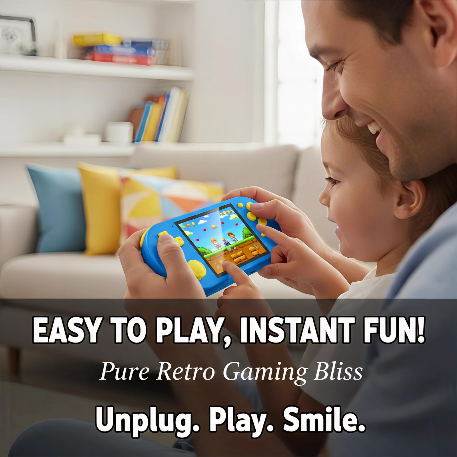 HideRacoon 16-Bit Handheld Game Console – 3 Inch HD Screen 300-in-1 Retro Gam…