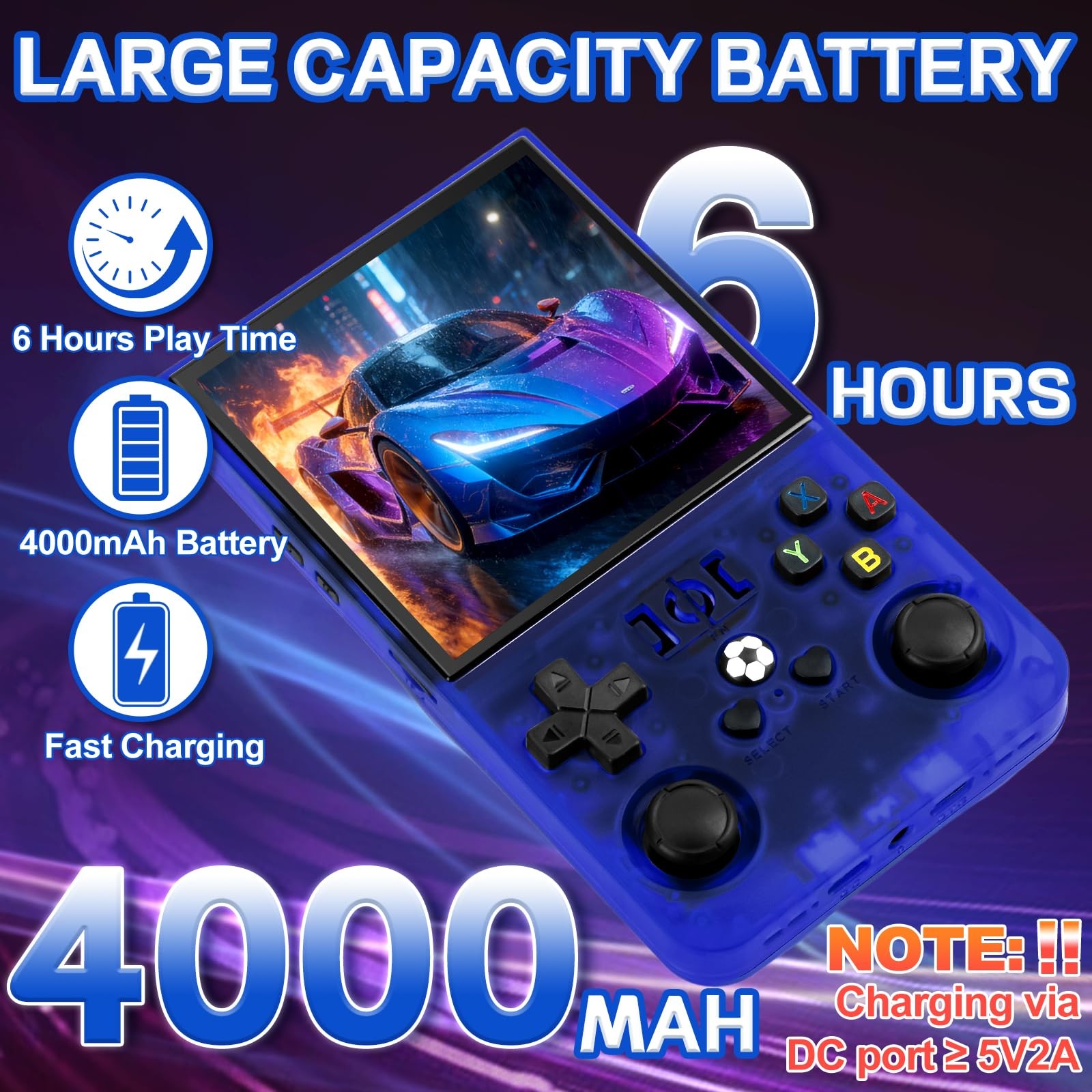 R36MAX Handheld Game Console – 4.0-Inch Screen, Support 22000+Classic Games,1…