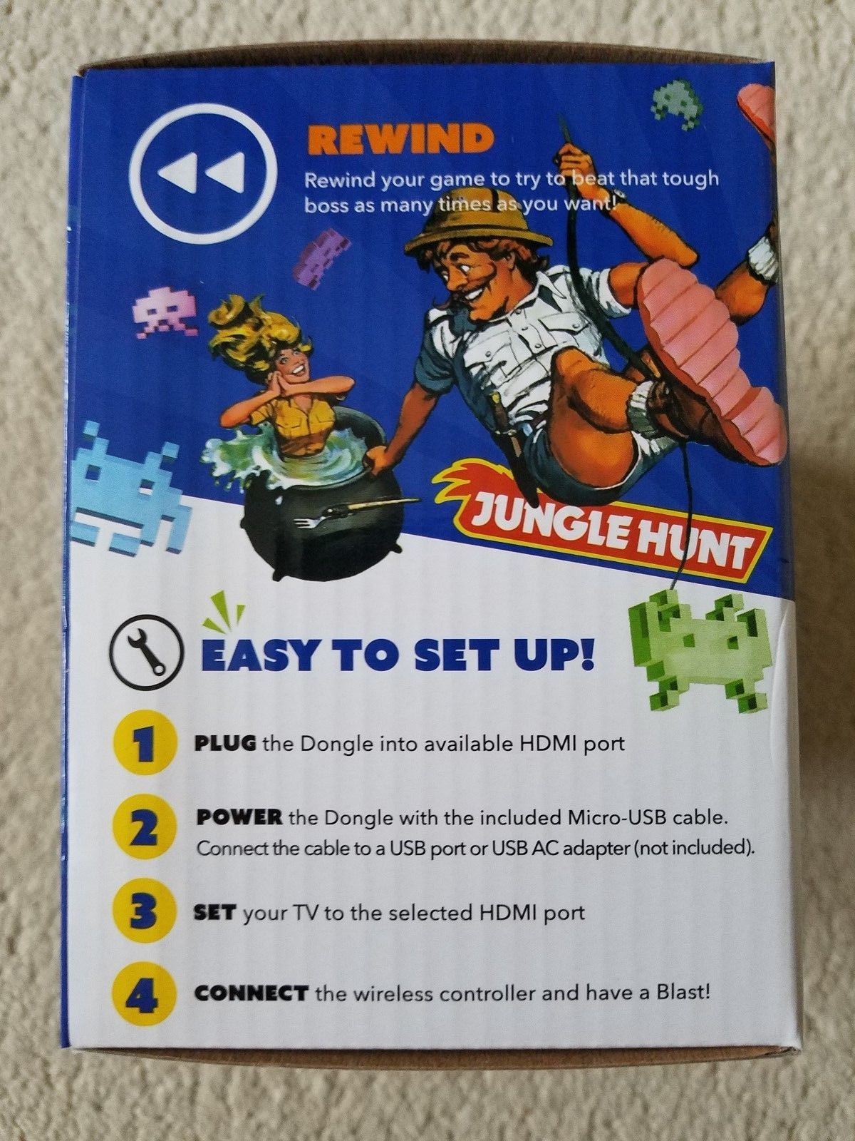 AtGames Legends Flashback Blast Space Invaders Burger Time Jungle Hunt HDMI New