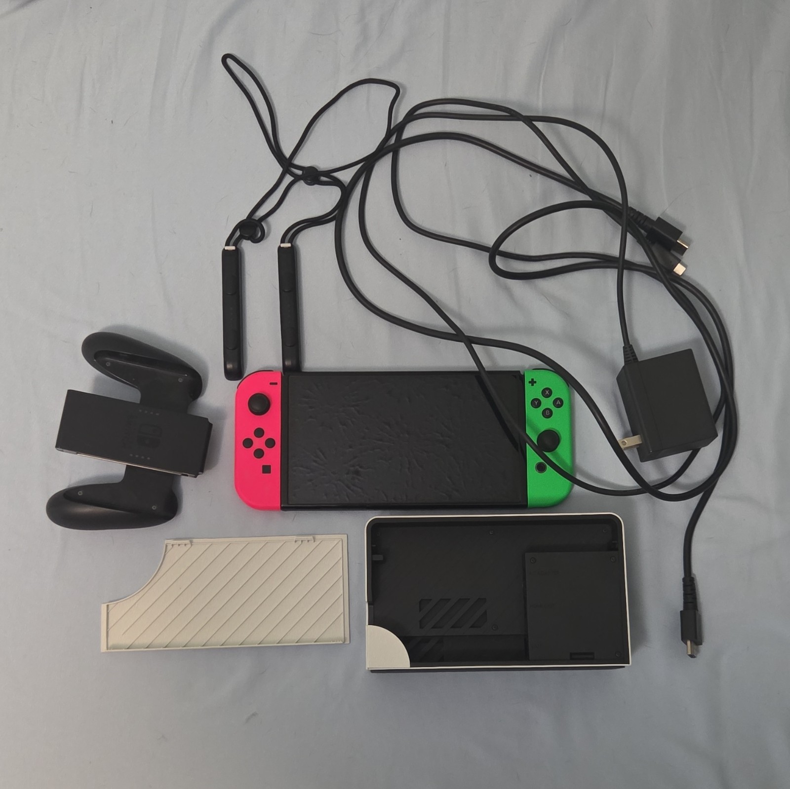 Nintendo Switch Console Bundle Neon Pink & Neon Green Joy-Con Handheld TV Mode