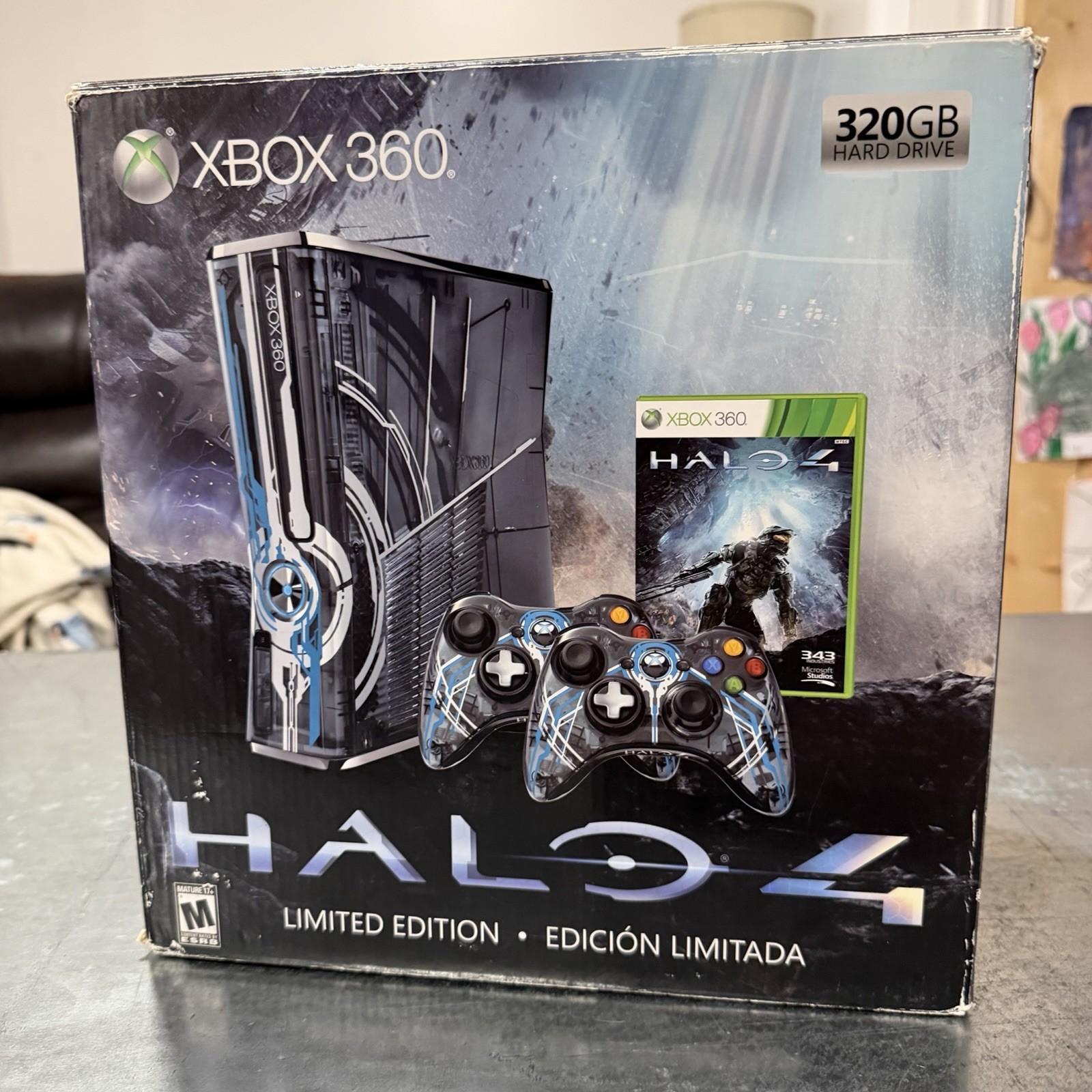 Microsoft Xbox 360 S Halo 4 Limited Edition 320GB Blue Console
