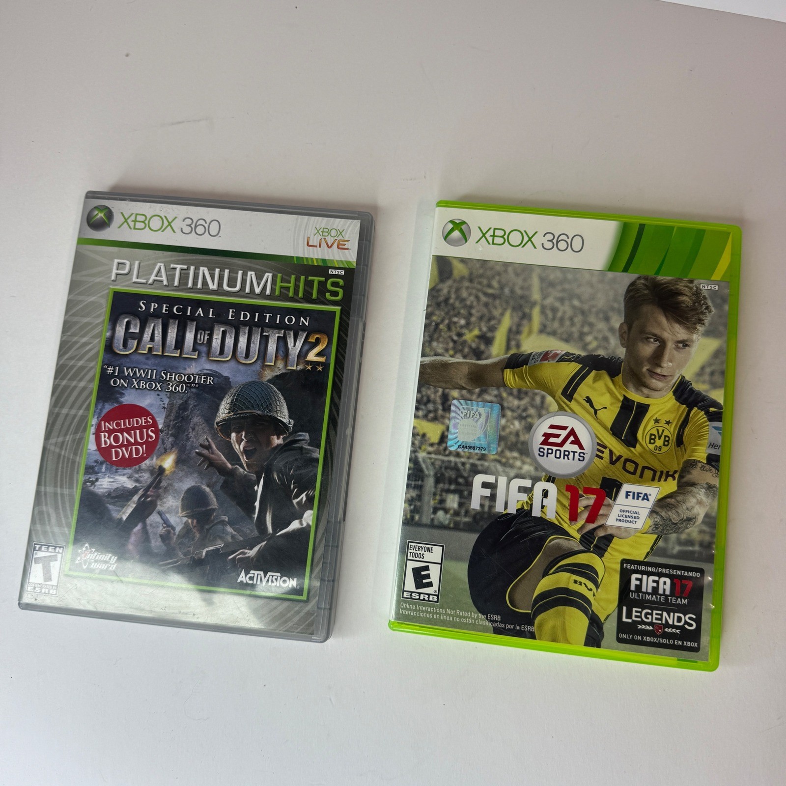 Microsoft Xbox 360 S Console Bundle 2 Controllers Kinect Call of Duty FIFA 17