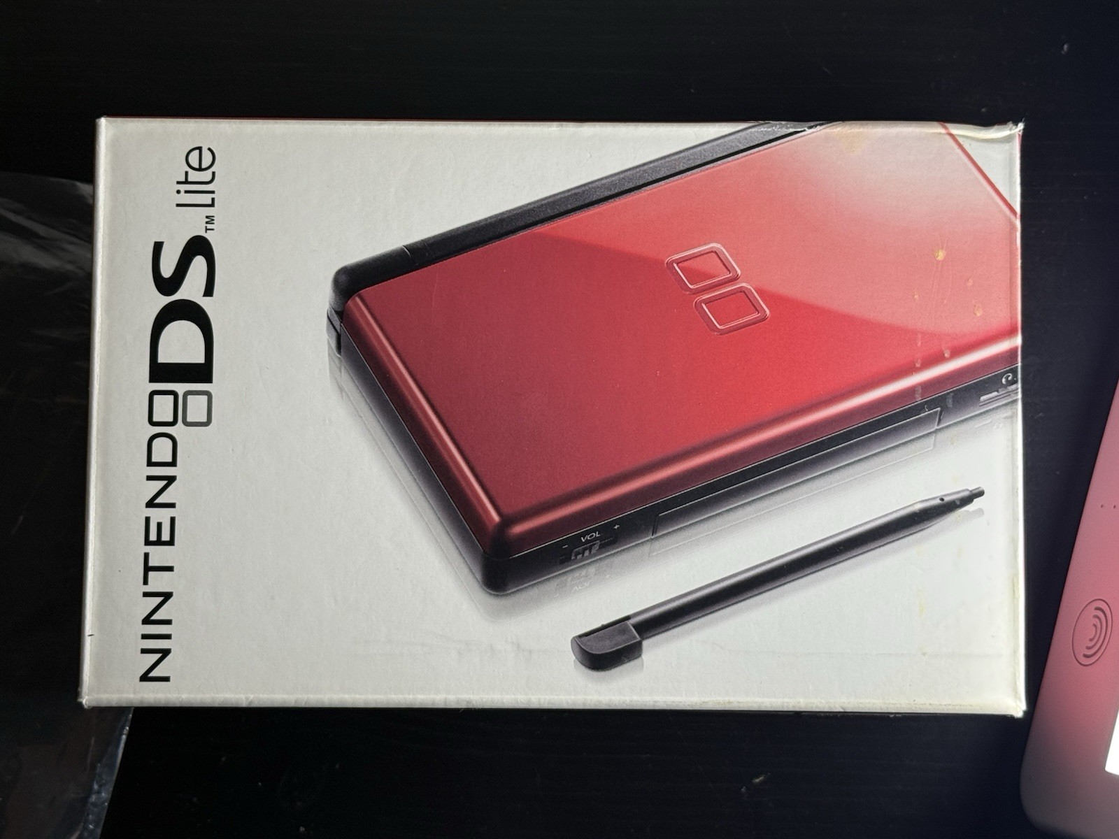 Nintendo DS Lite Handheld System Crimson Red Black Complete in Original Box CIB