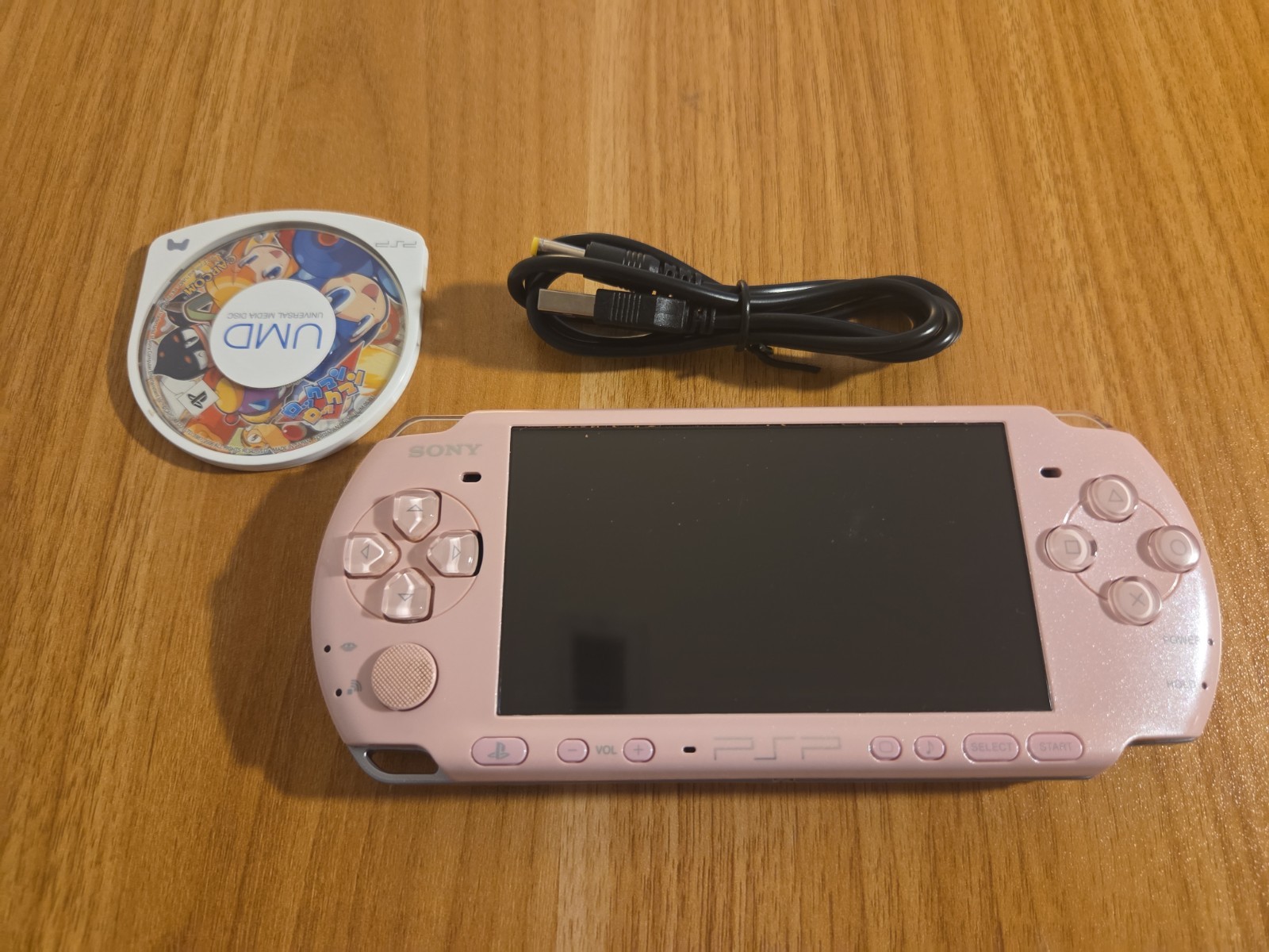Sony PSP-3000 Blossom Pink Japan Import w/ New Battery USB-C connector