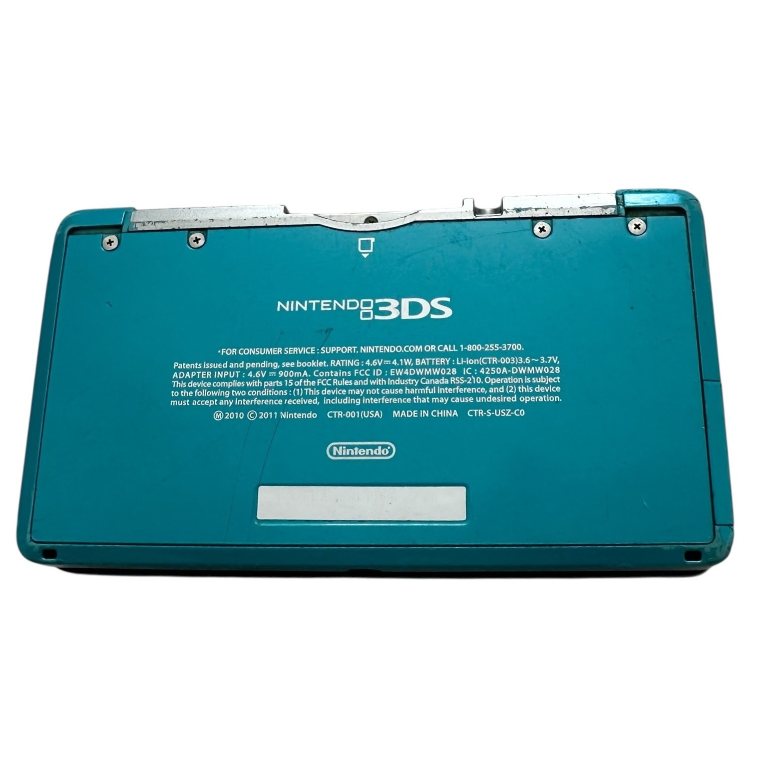 Nintendo 3DS- Aqua BLUE – CTR-001 USA Used NOT Tested