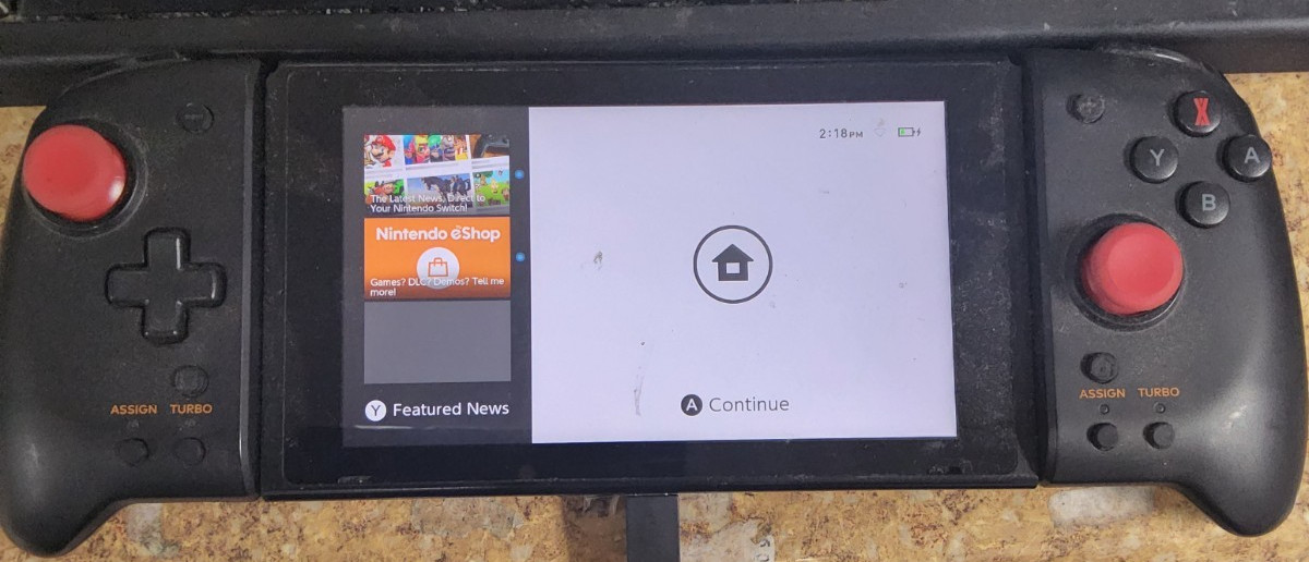 Nintendo Switch with HORI split pad pro controller