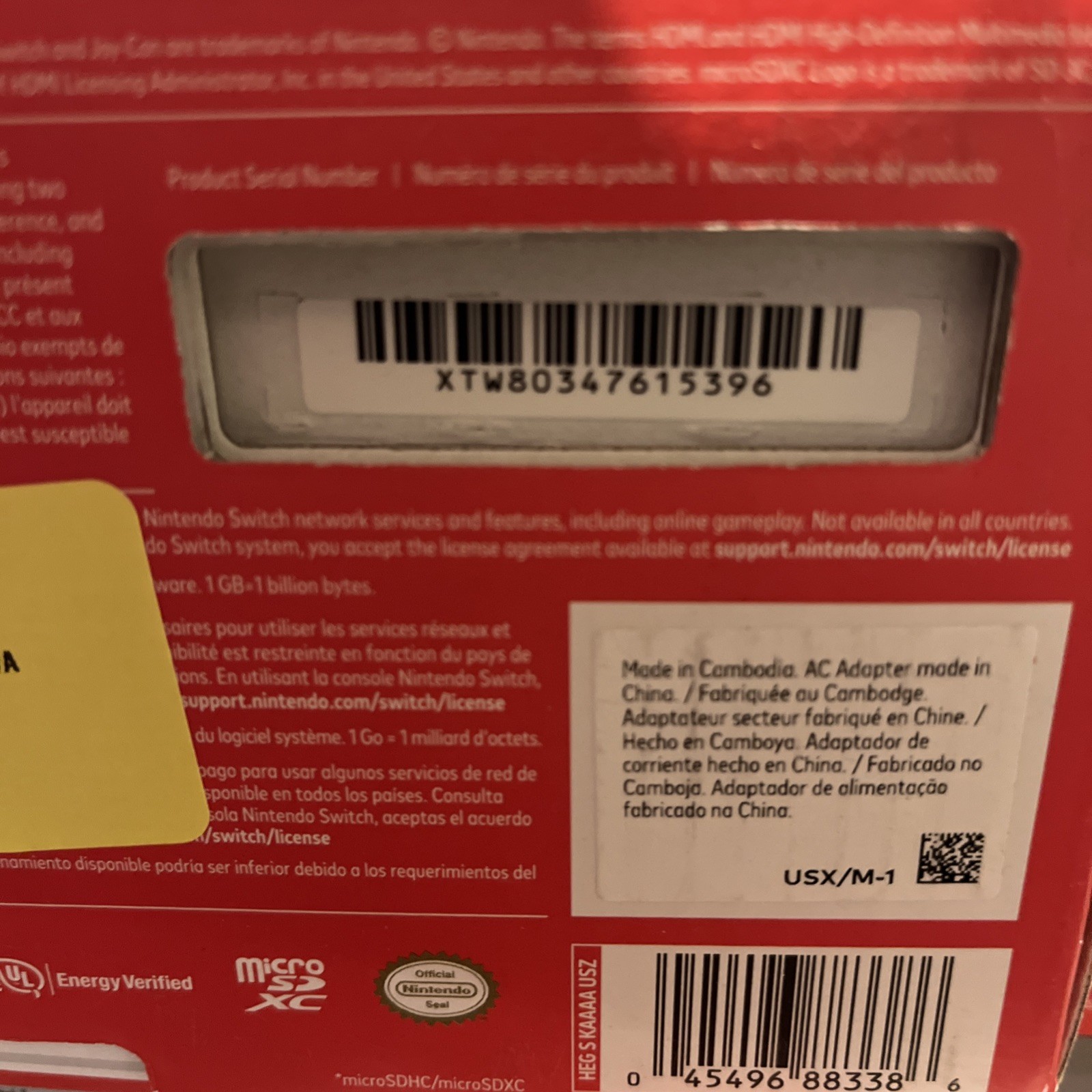 Nintendo Switch OLED 64Gb White, Open Box New Excellent