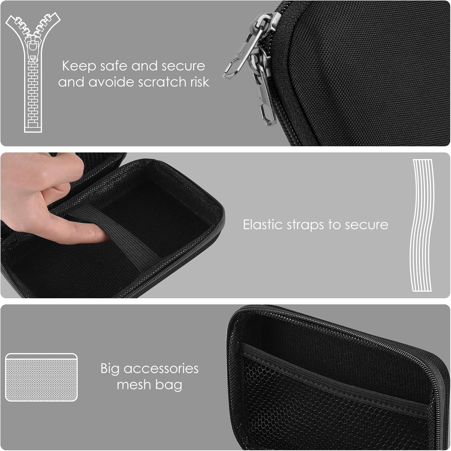 Lightweight Handheld Game Console Protection Case with Dual Storage Compartments