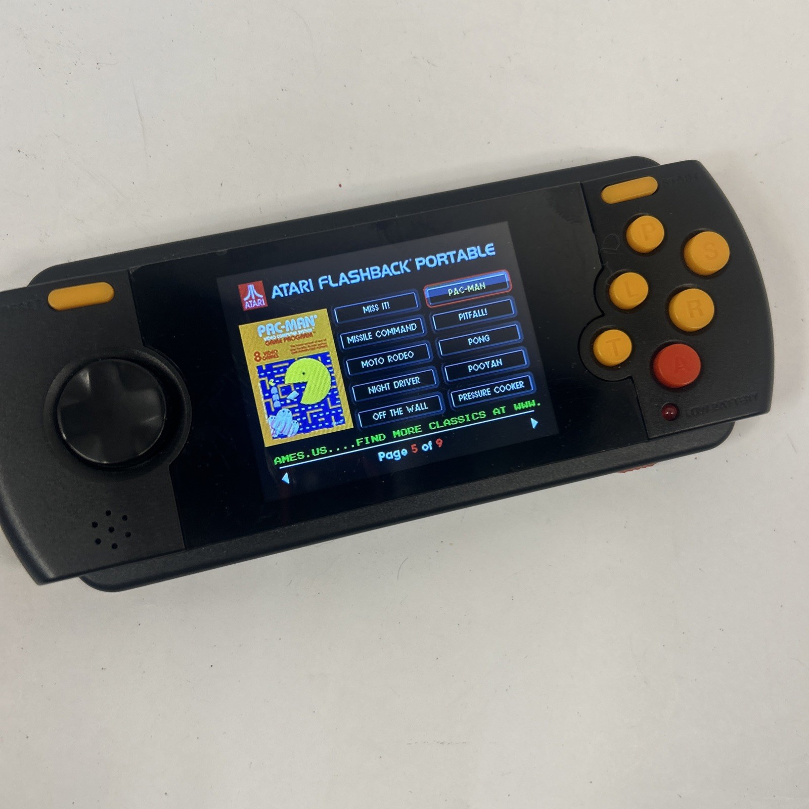 Atari Flashback Portable Handheld Game AP3280 Pac-Man Frogger Pitfall More Read