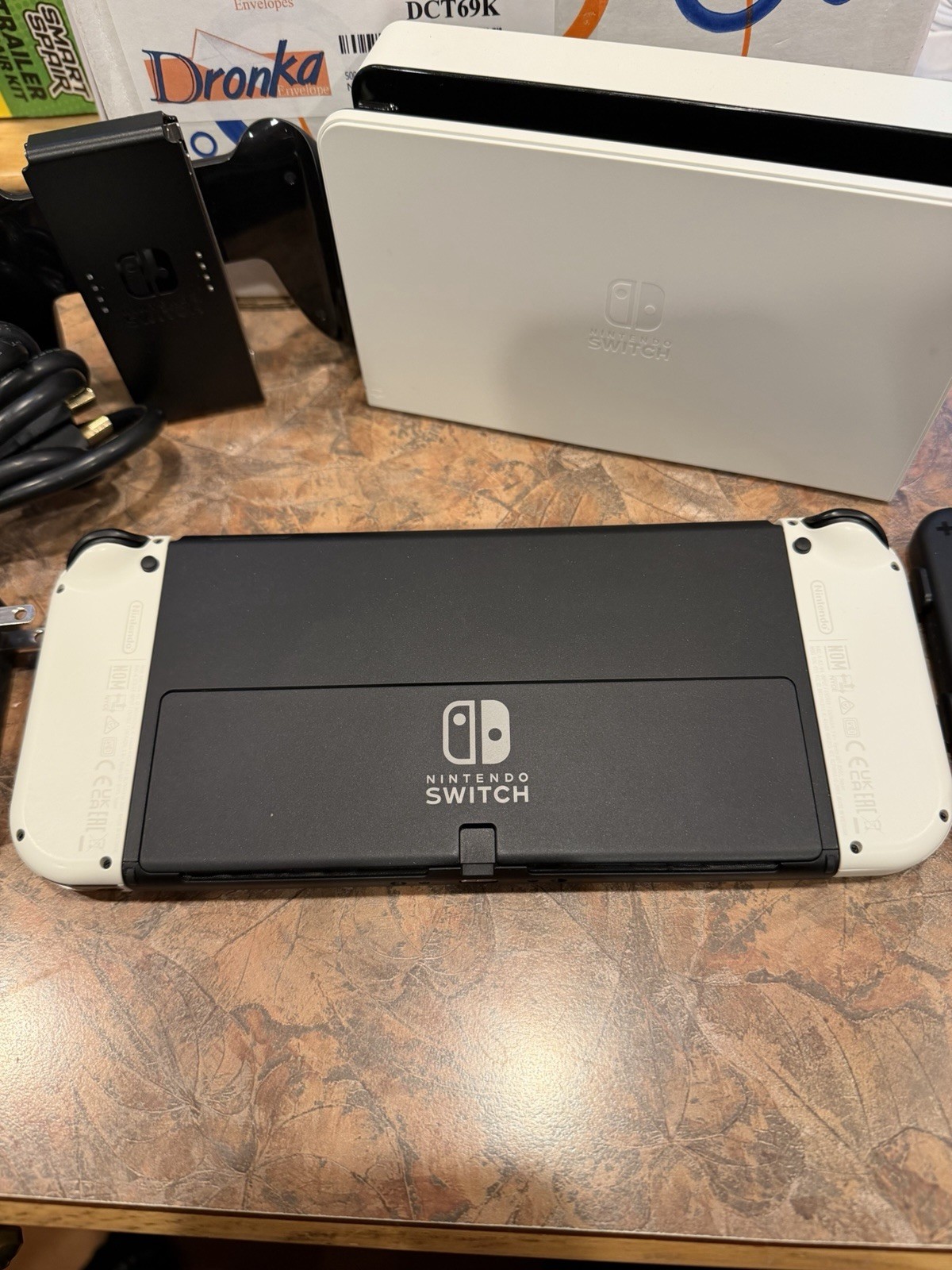 Nintendo Switch (OLED Model) White/Black 64GB Console w/ Dock Joy-Con Wi-Fi