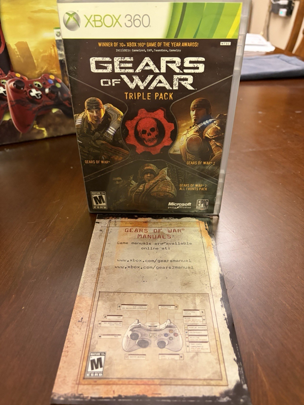 Limited Edition Gears of War 3 320GB Xbox 360 with Box, Game Guide, & Triple PAC