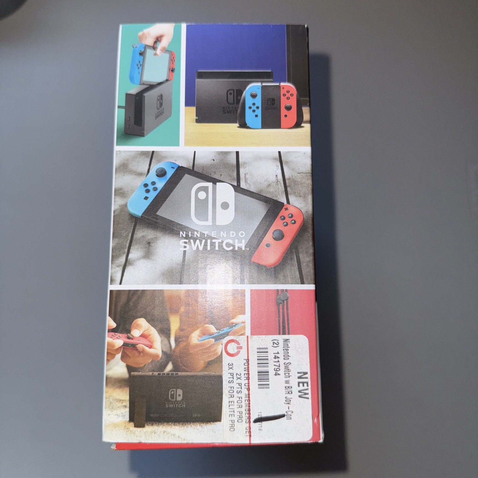 Nintendo Switch 32GB Gray Console Neon Red and Neon Blue (BOX AND INSERT ONLY