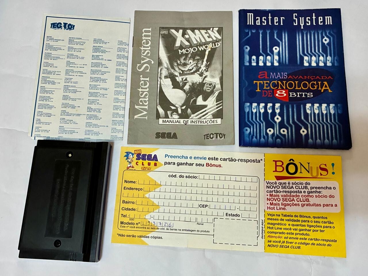 Sega Master System Tectoy : X Men Mojo World Complete box manual Exclusice game