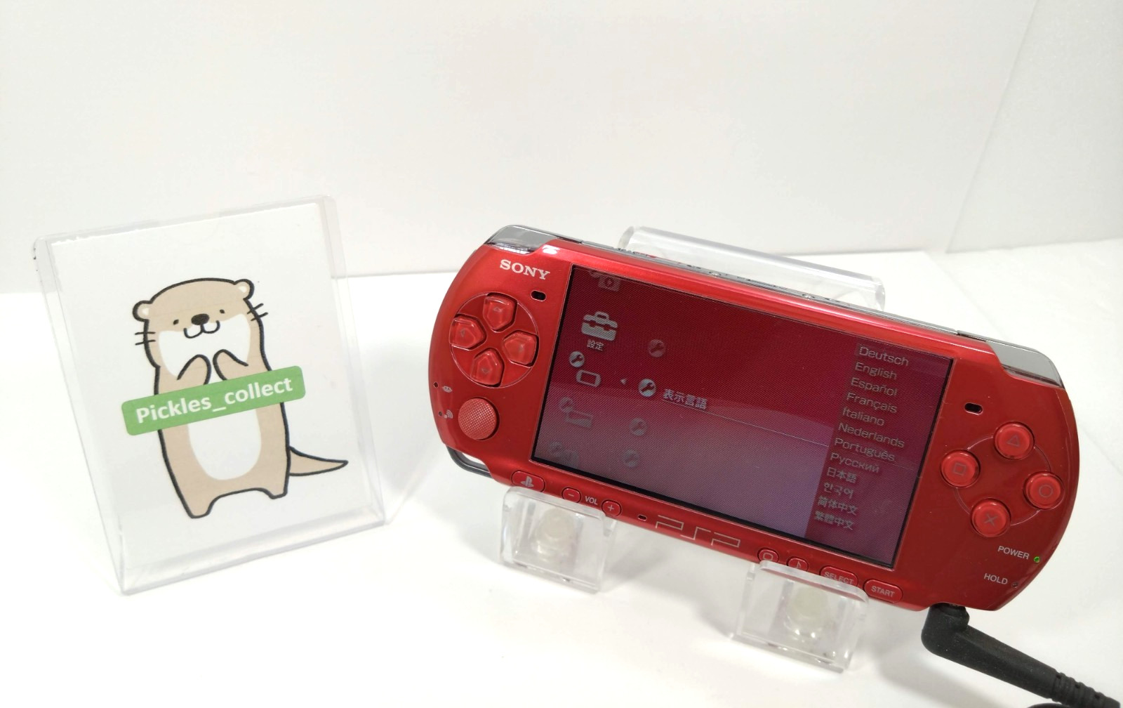 PSP 3000 Radiant Red Console only No Batery Tested Region Free Sony 0427B