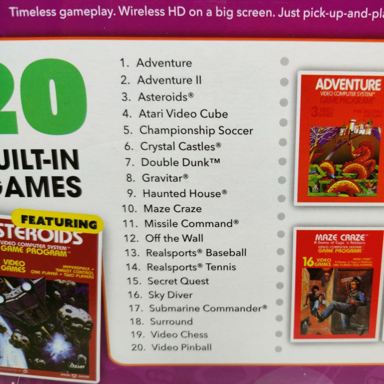 ATARI GAMES LEGENDS BLAST! (2) CLASSIC 40 Game System LOT HDMI Controllers