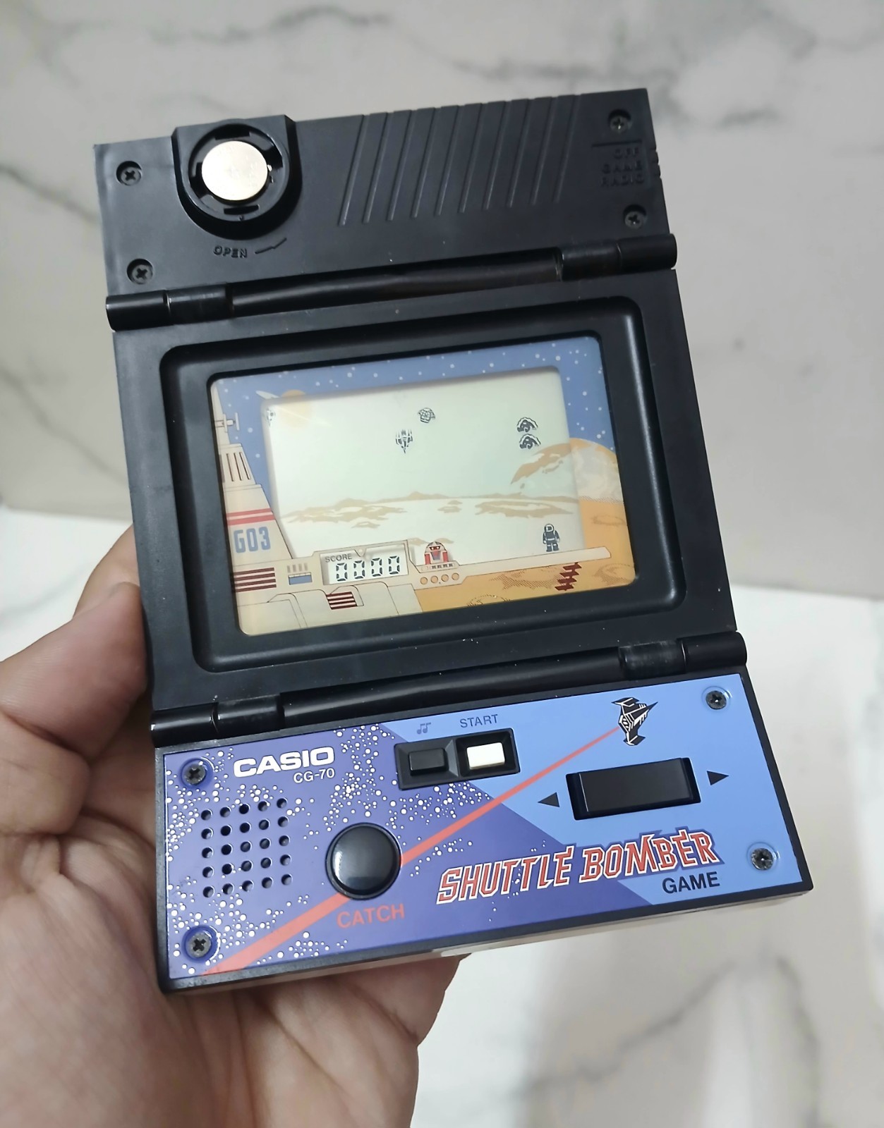 Vintage Casio Shuttle Bomber CG-70 Game & Radio Handheld System 1983