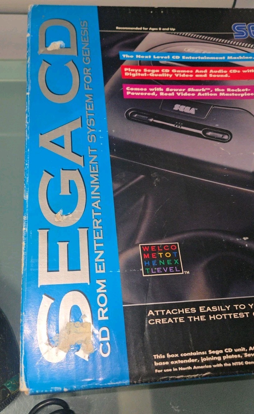 Sega CD Console Version 2 with Original Box, With Majesco Sega Genesis II, READ!