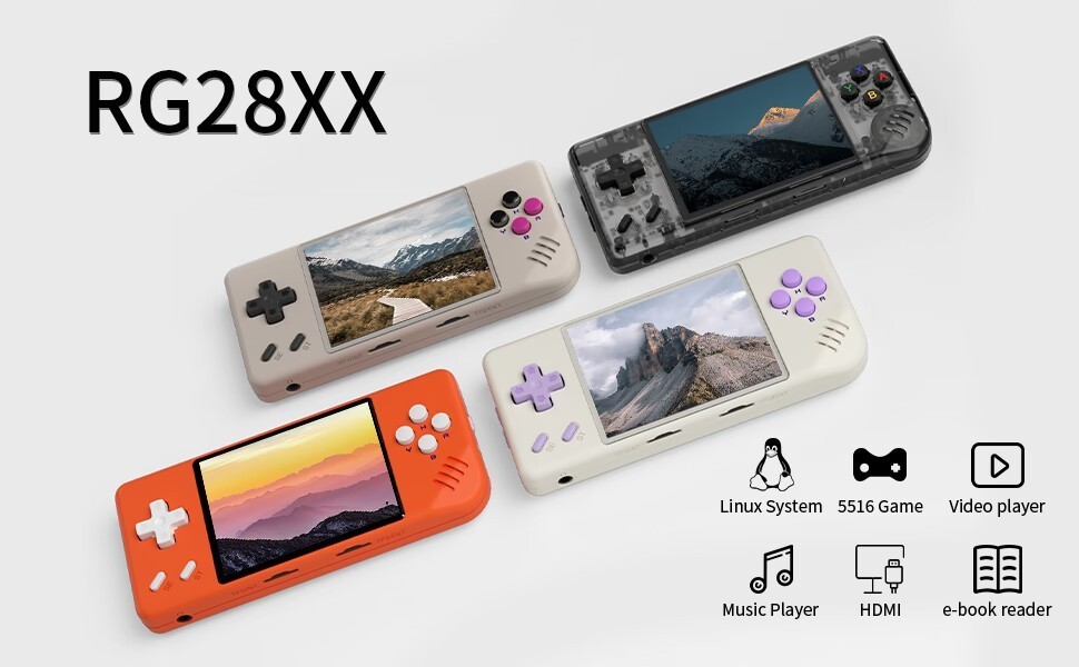 Retro Handheld Game Console, 2.83″ IPS Screen, 5516 Games, 32GB TF Card, TV Outp