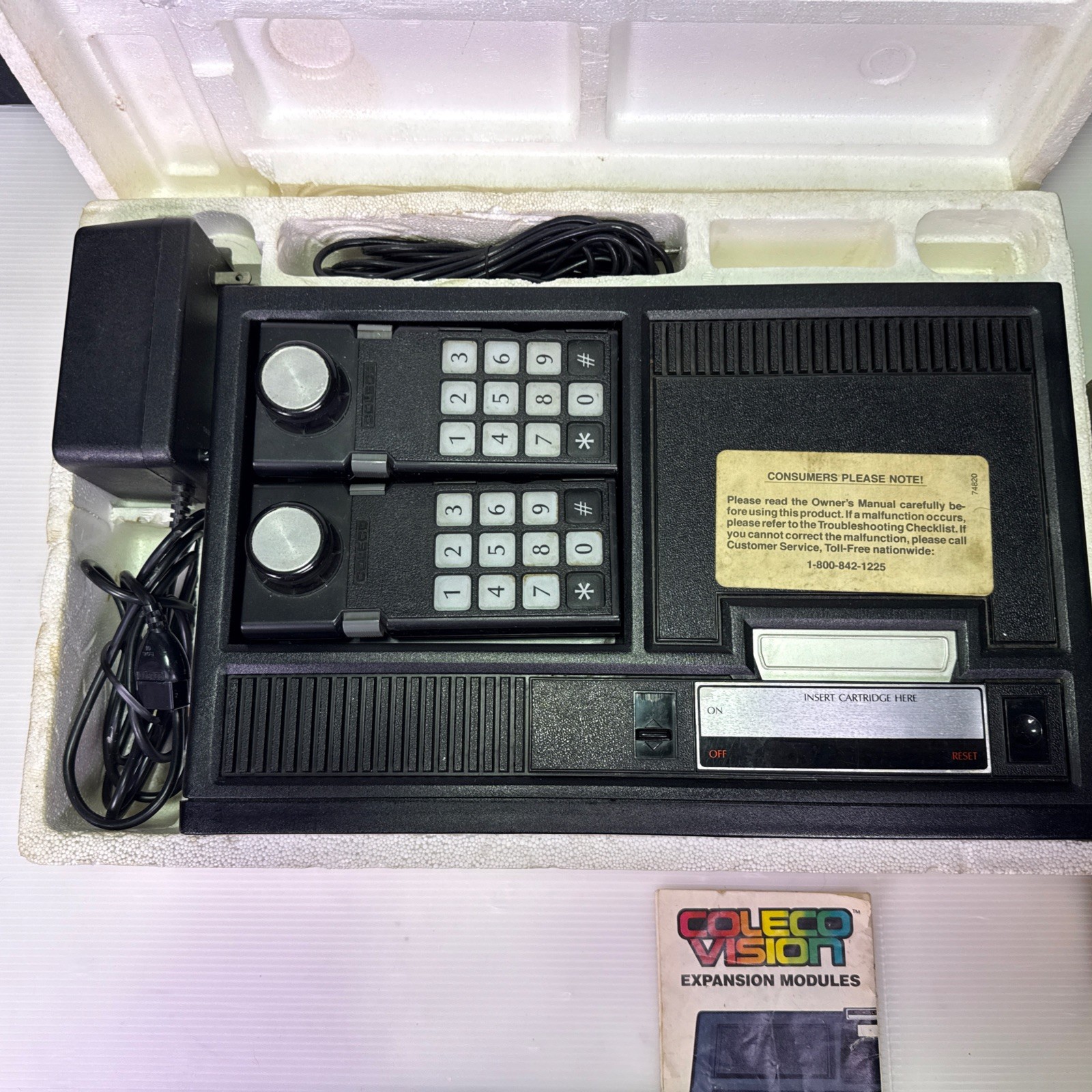 ColecoVision Video Game Console Model 2400 & Expansion Module #1 Bundle Untested