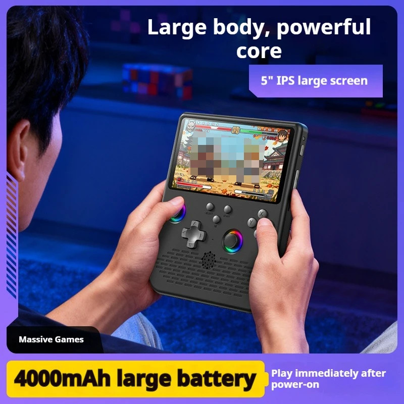 H5 Retro Game Console Video Game Console 4000Mah 5-Inch IPS Screen 20000 Games P