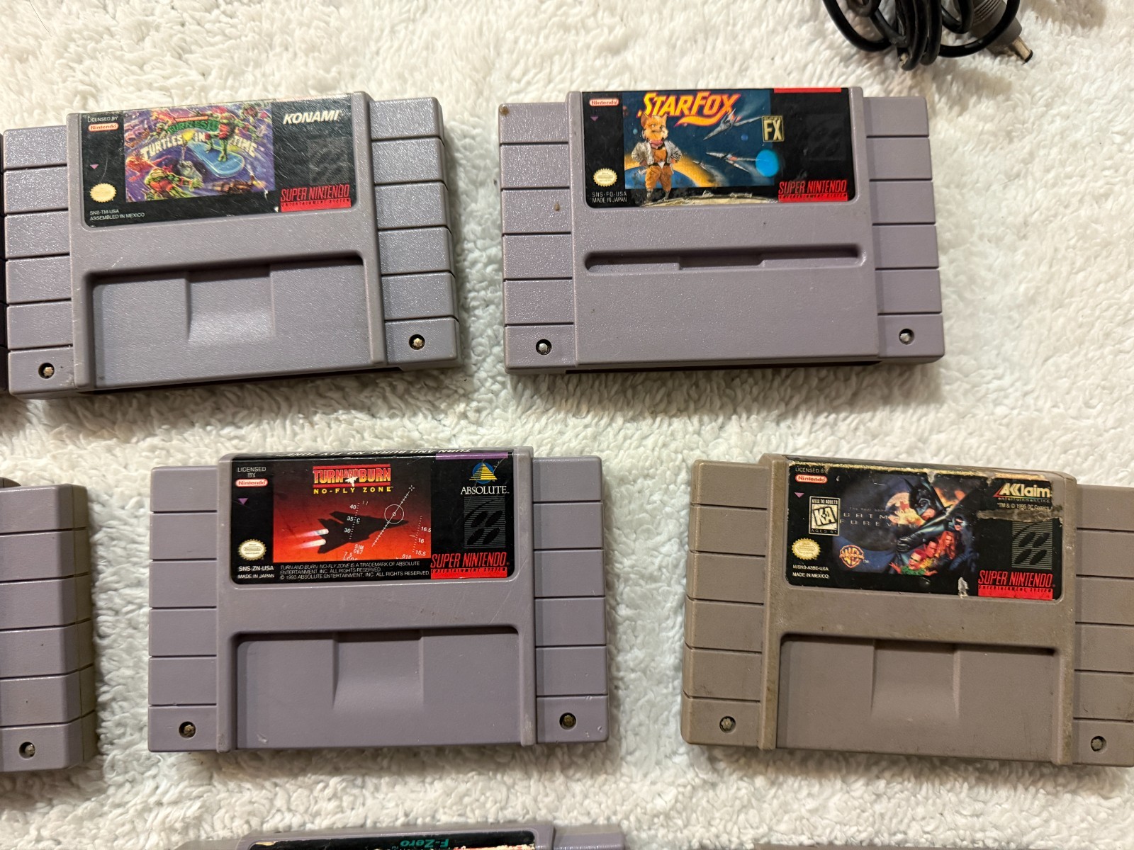 Super Nintendo SNES Jr Console Bundle 13 Games Mario TMNT Starfox & More Tested!