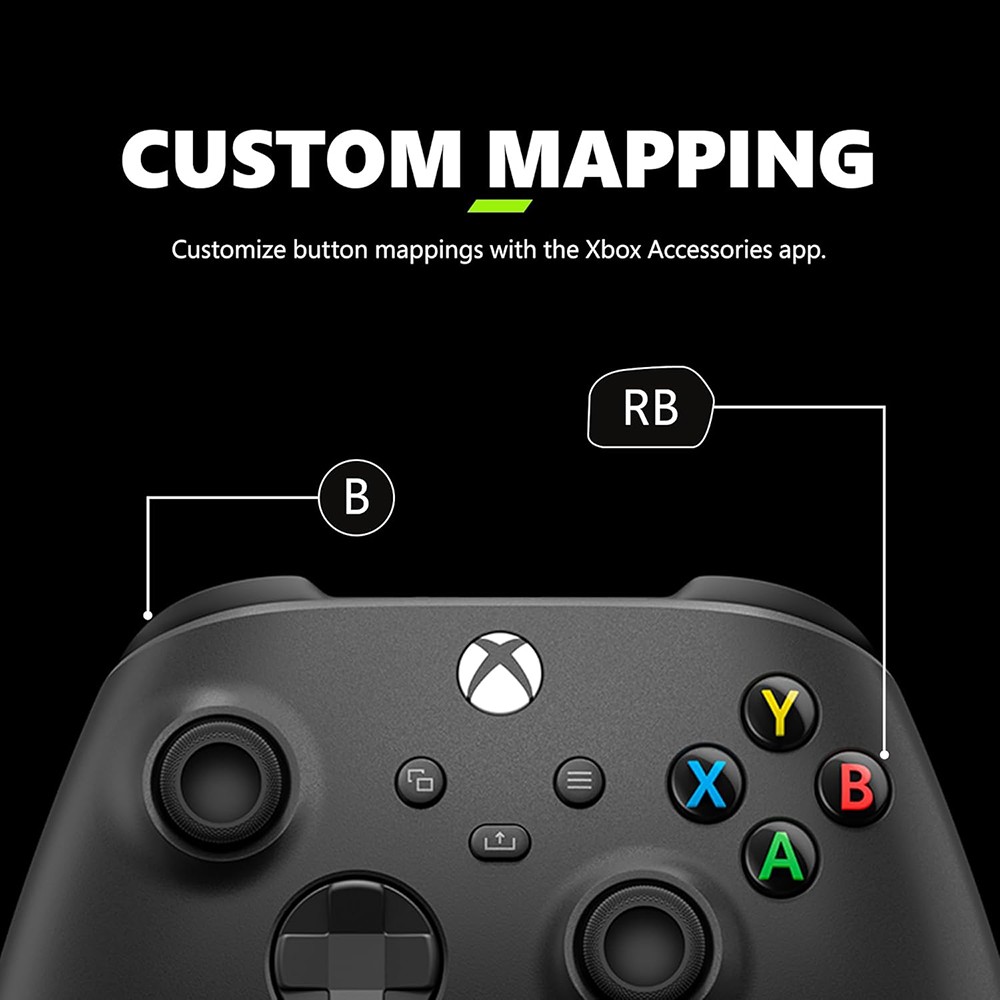 Microsoft Xbox Wireless Gaming Controller (2025), Carbon Black