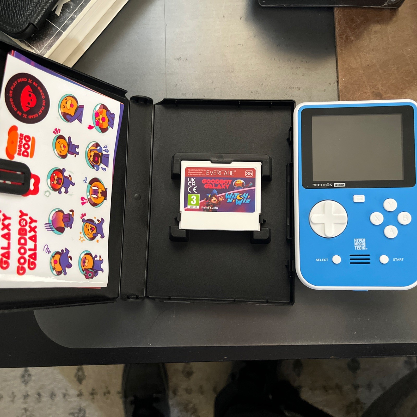 Evercade/Technos Super Pocket Bundle w/ Goodboy Galaxy