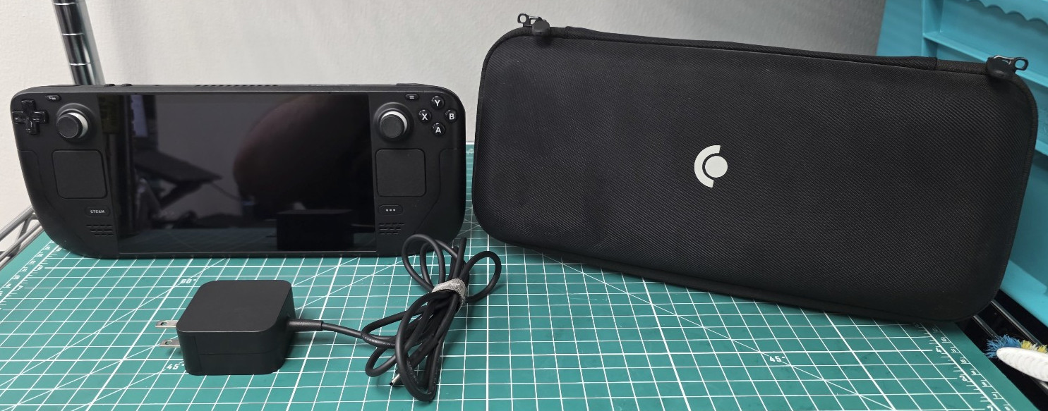 Steam Deck 256GB LCD Handheld Console (Valve, 2022) – w/ Case & Charger – NICE!