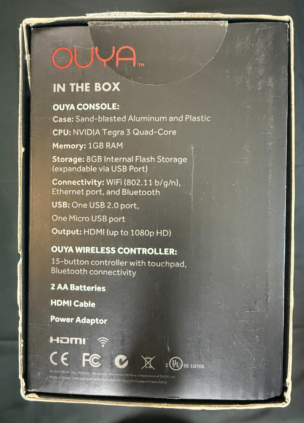 OUYA Console w/ Controller + Box – Tested Works – Retro Gaming Emulator Ready
