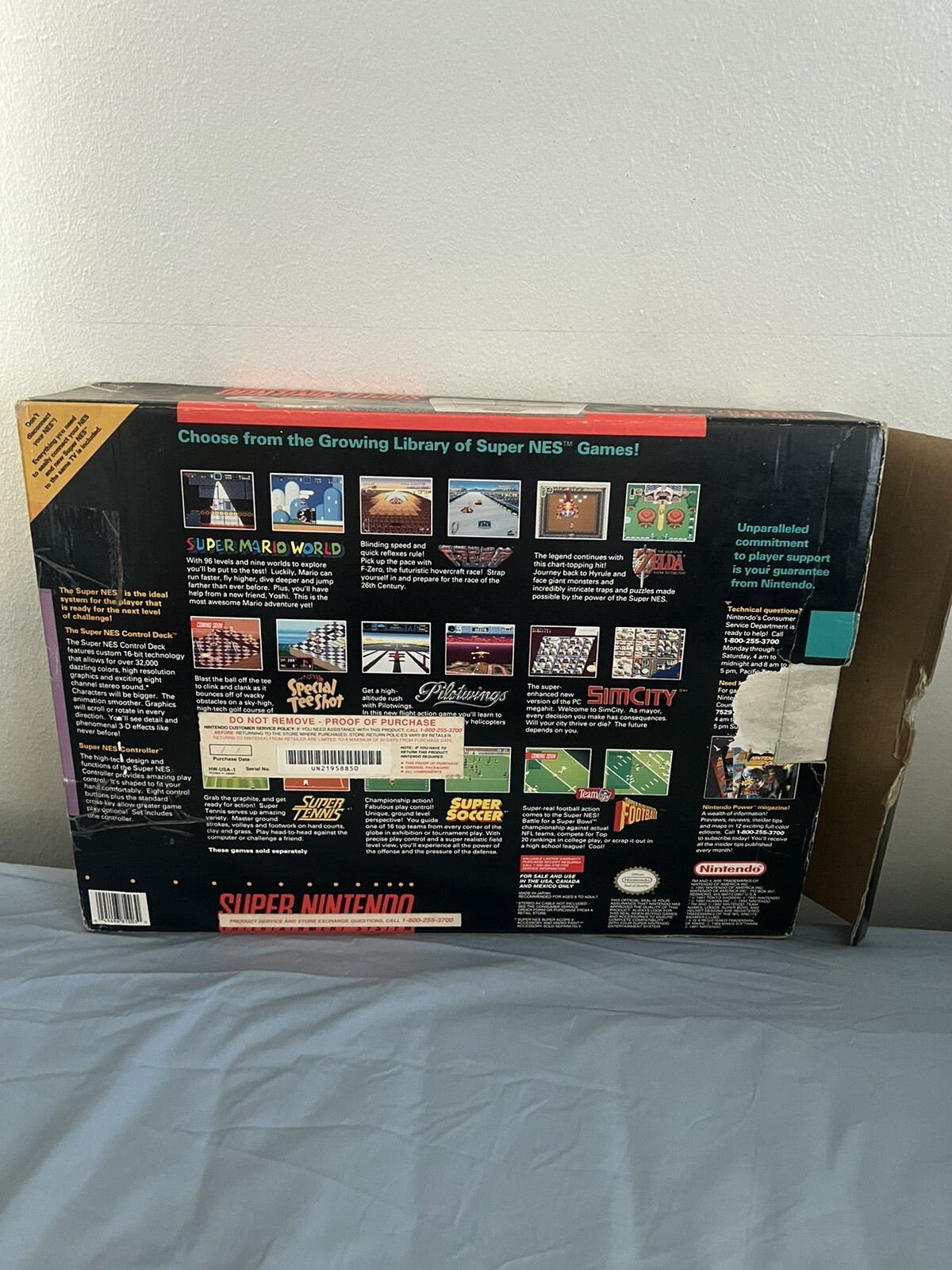 Super Nintendo SNES Console Original in Box