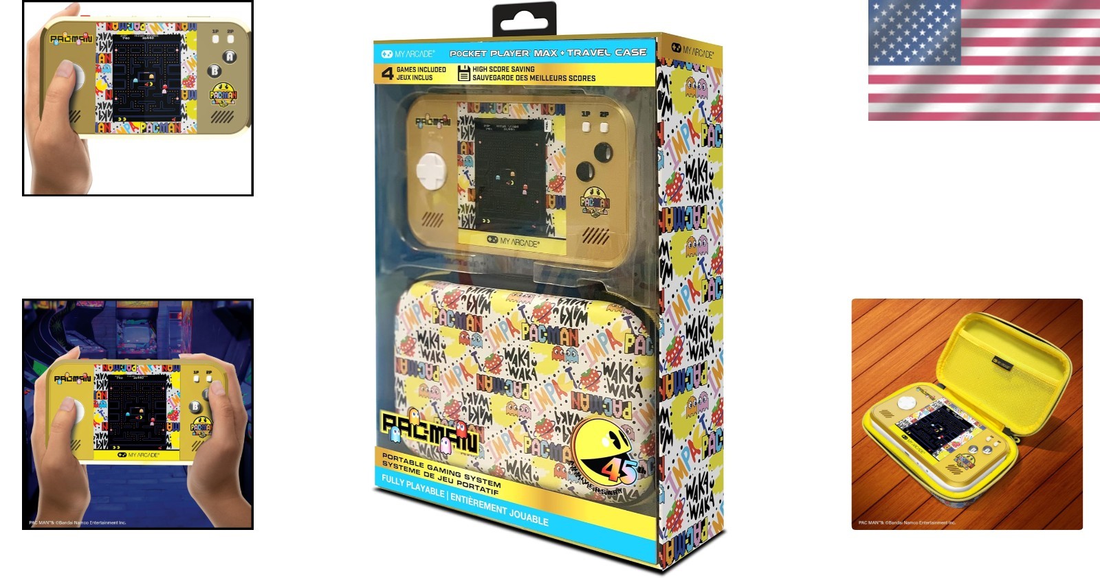Iconic Pac-Man Pocket Player Max: 4 Games, LCD Display & Ultimate Portability