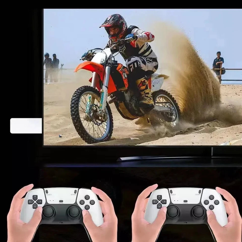 4K 64G HDMI TV Video Game Stick M15 Gaming Console Gamepad 2 Wireless Controller