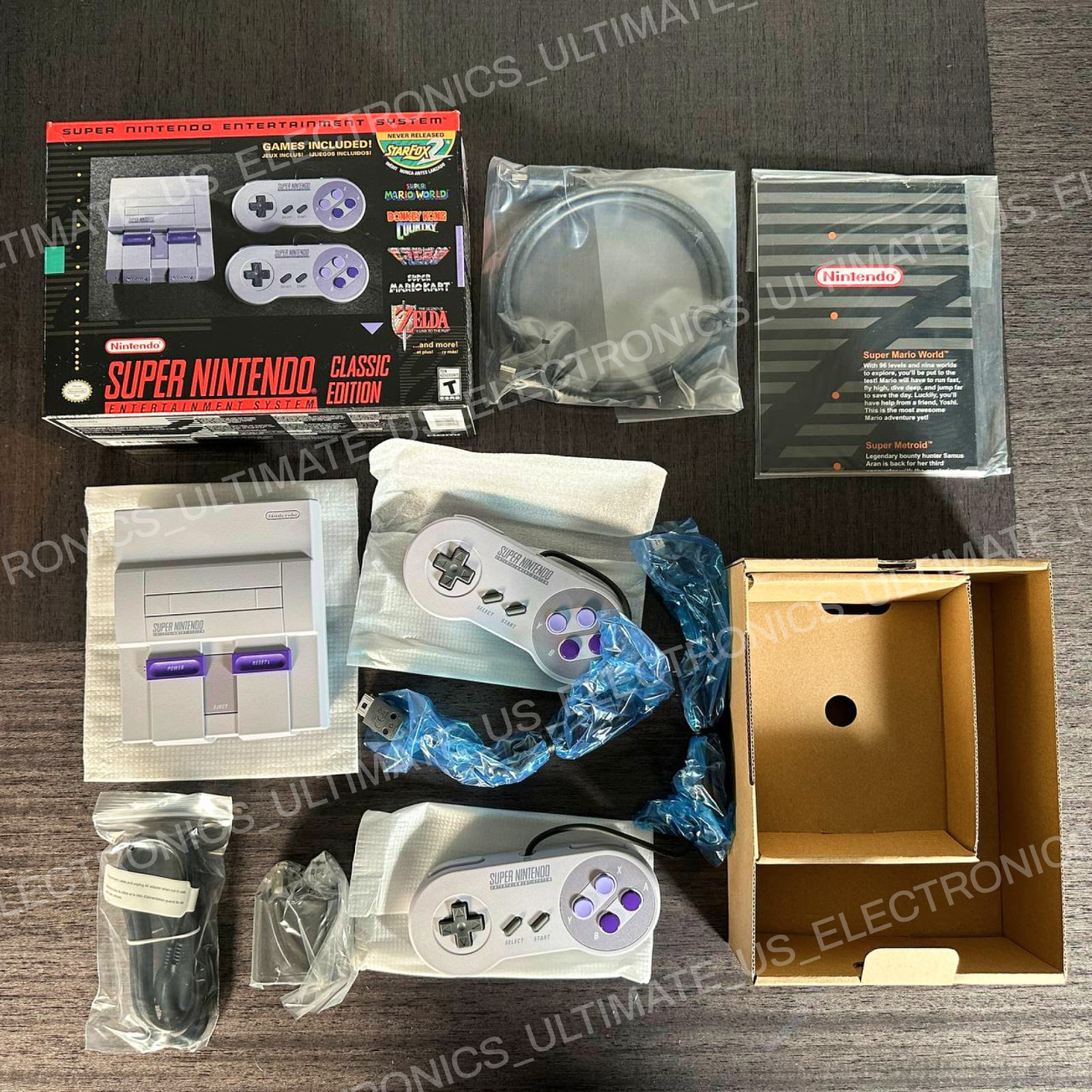Authentic SNES Super Nintendo Classic Mini Super Entertainment System 21 Games
