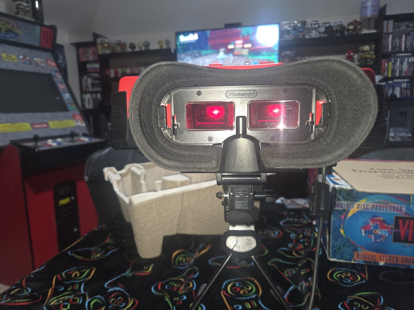 Nintendo Virtual Boy With Box, A.C Adapter .Tested Working! 2 GAMES