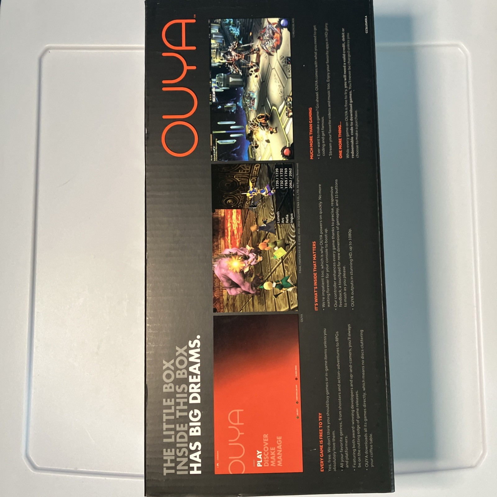 OUYA Silver Console With Controller, HDMI, & power cord In Original Box