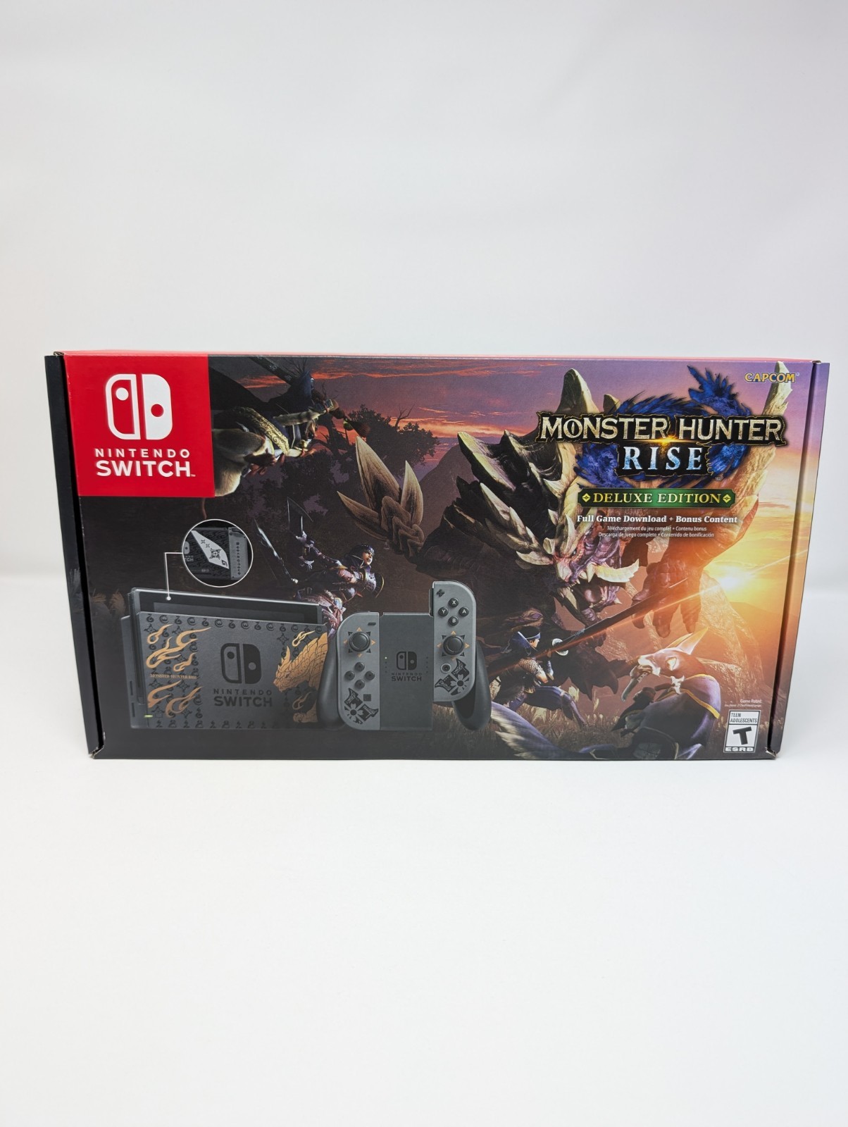Nintendo Switch Monster Hunter Rise Console Deluxe Edition and Zelda Case – New