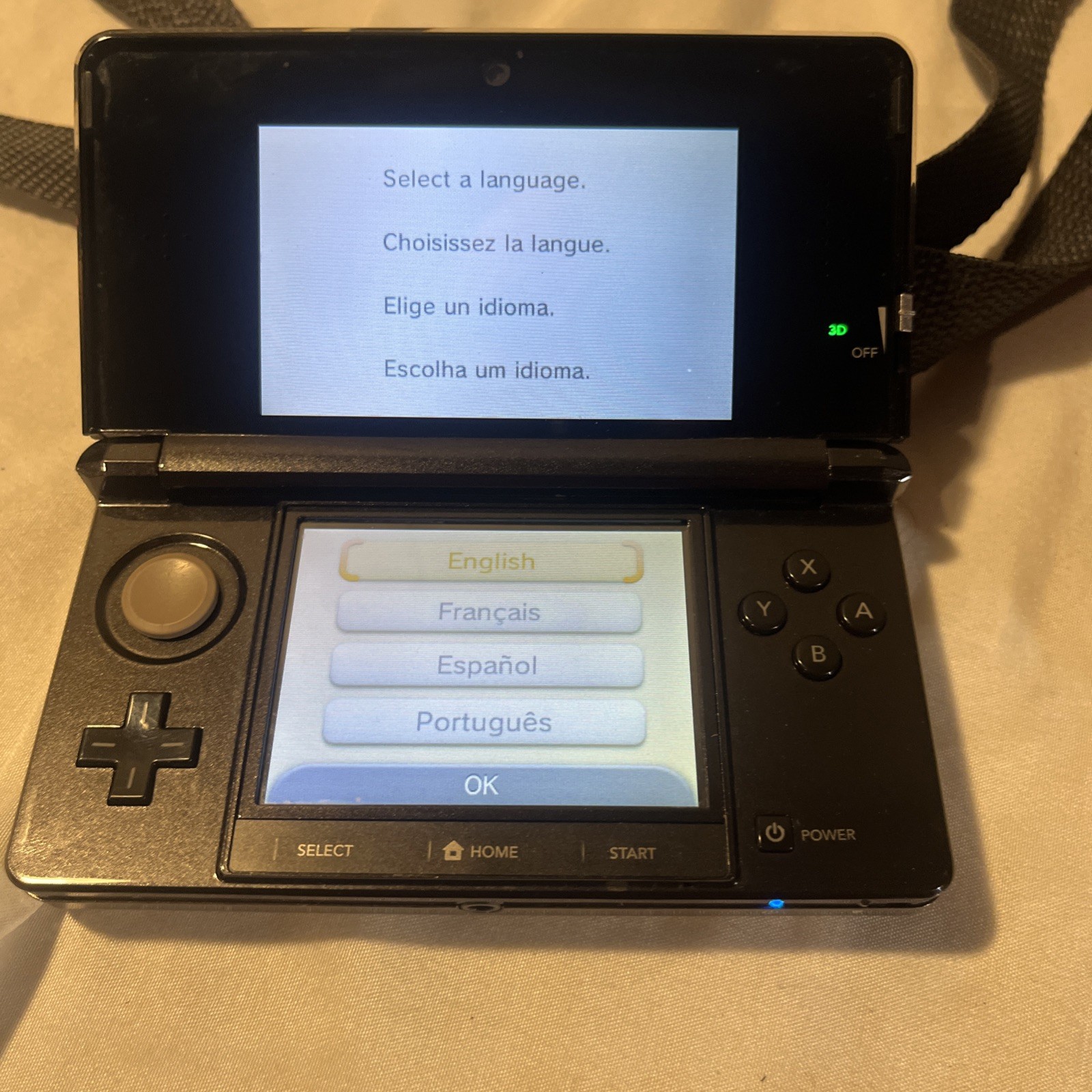 Nintendo 3DS System CTR-001 Charger Super Mario 3D Land Mario Bag Factory Reset