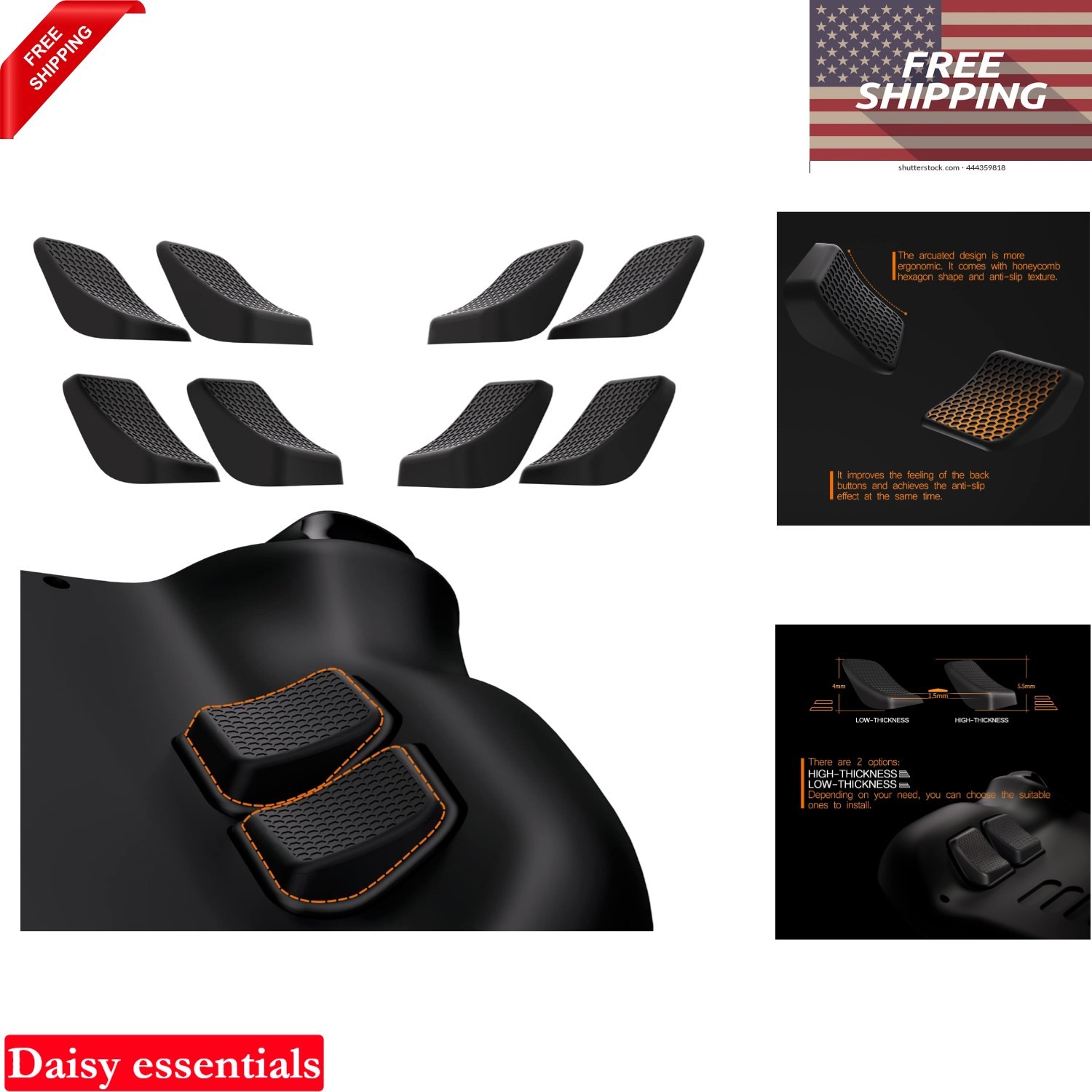 Steam Deck Back Button Enhancement Set for LCD OLED Grip Protection Kit 2 Thi…