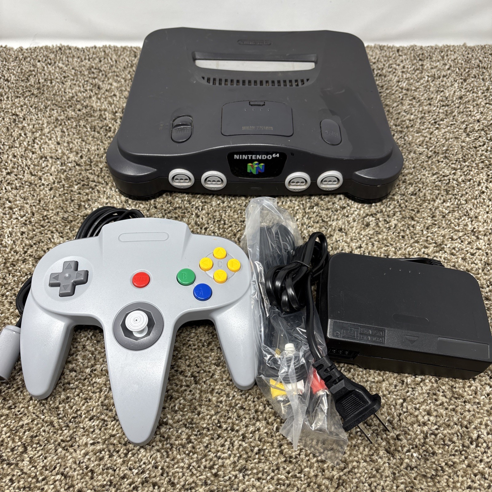 Nintendo 64 N64 Console System Bundle W/ Controller, Cables – Tested Works READ
