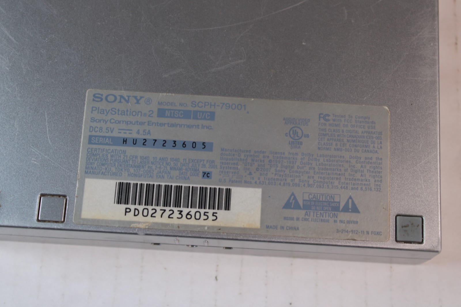 PS2 Sony PlayStation 2 Slim Console SCPH-79001 Bundle Silver Tested Working