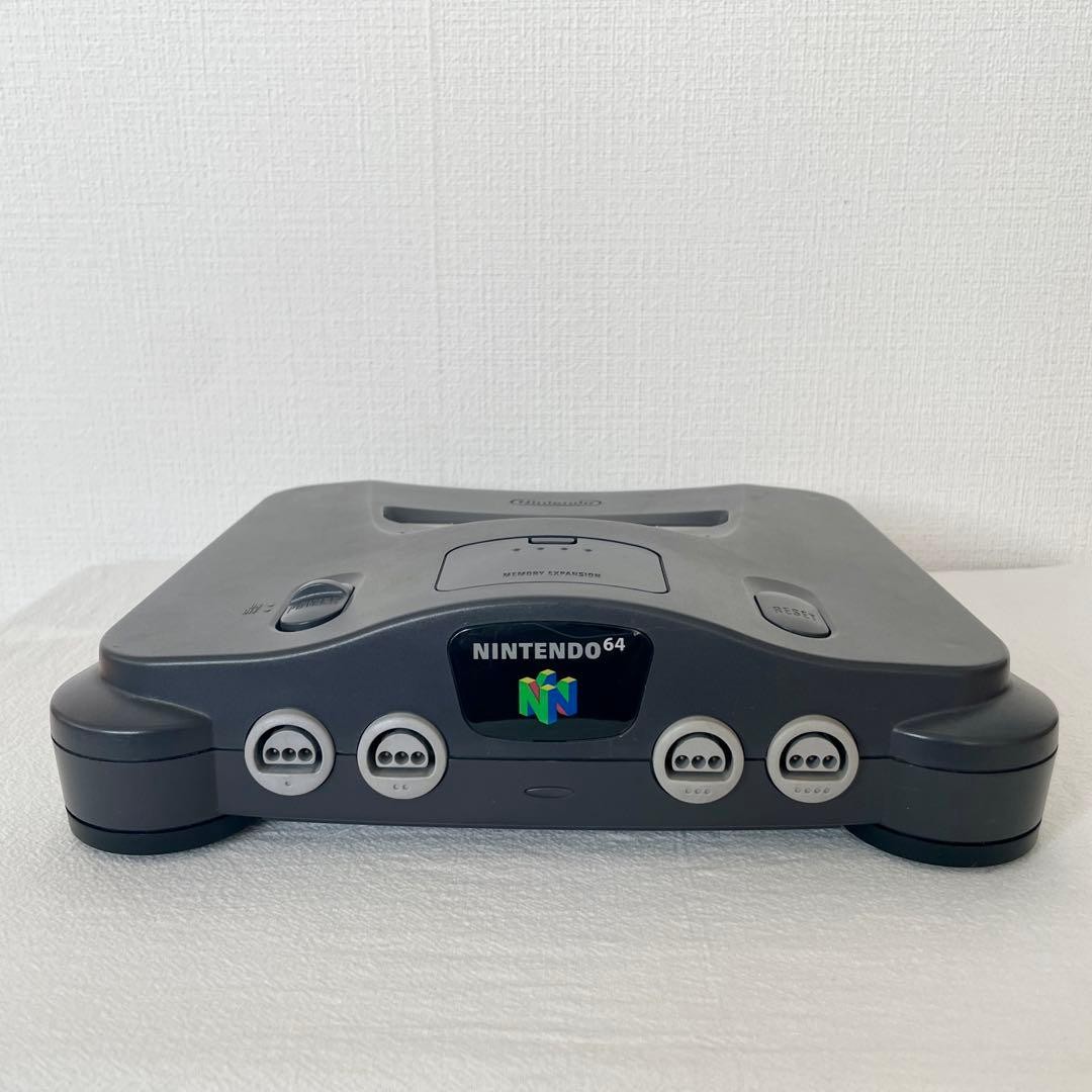 Nintendo 64 Console Set Gray System with 2 Controllers Cables Tested Japan N64