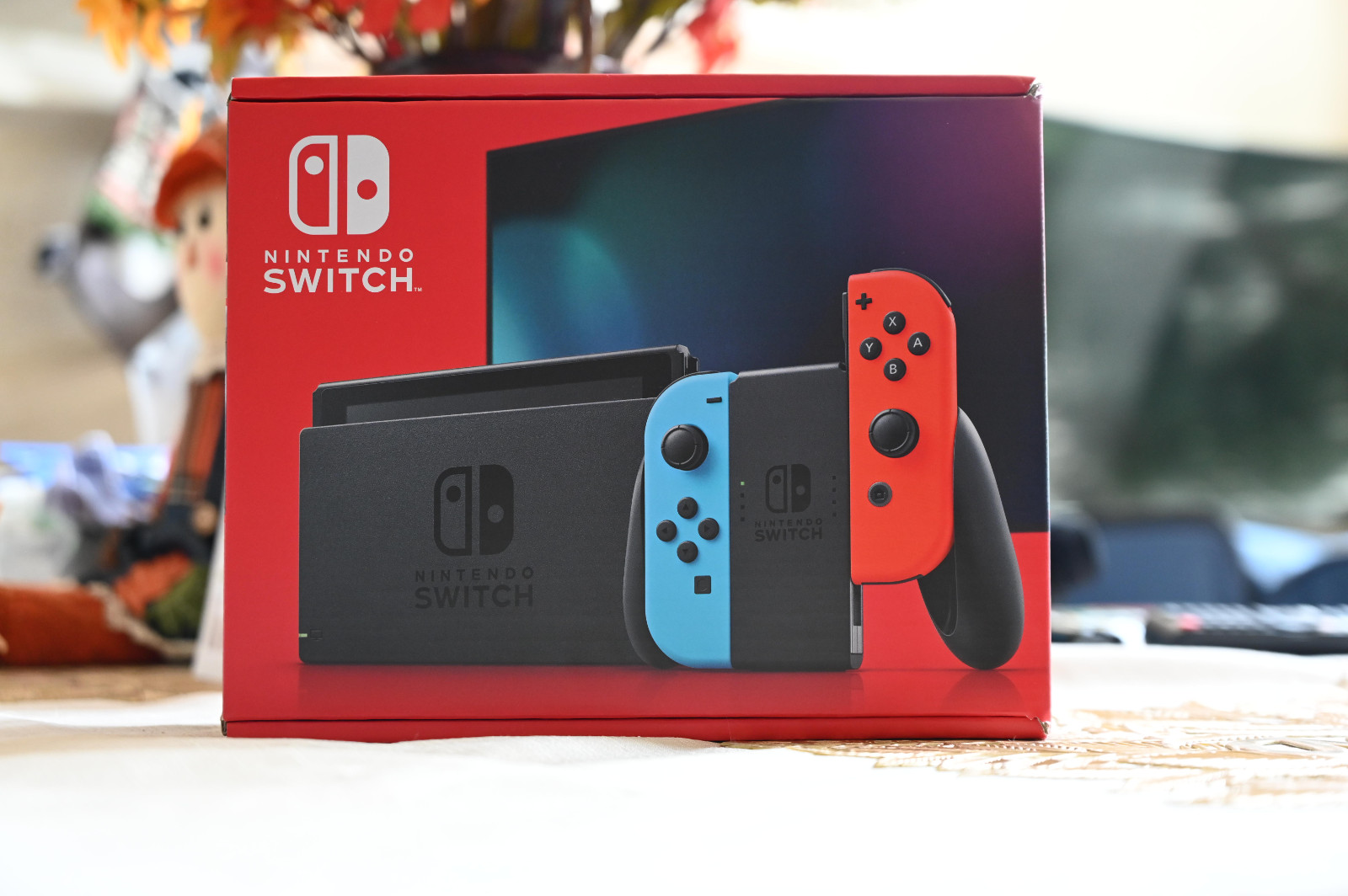 Nintendo Switch with Neon Blue and Neon Red Joy-Con (HAC-001-01)