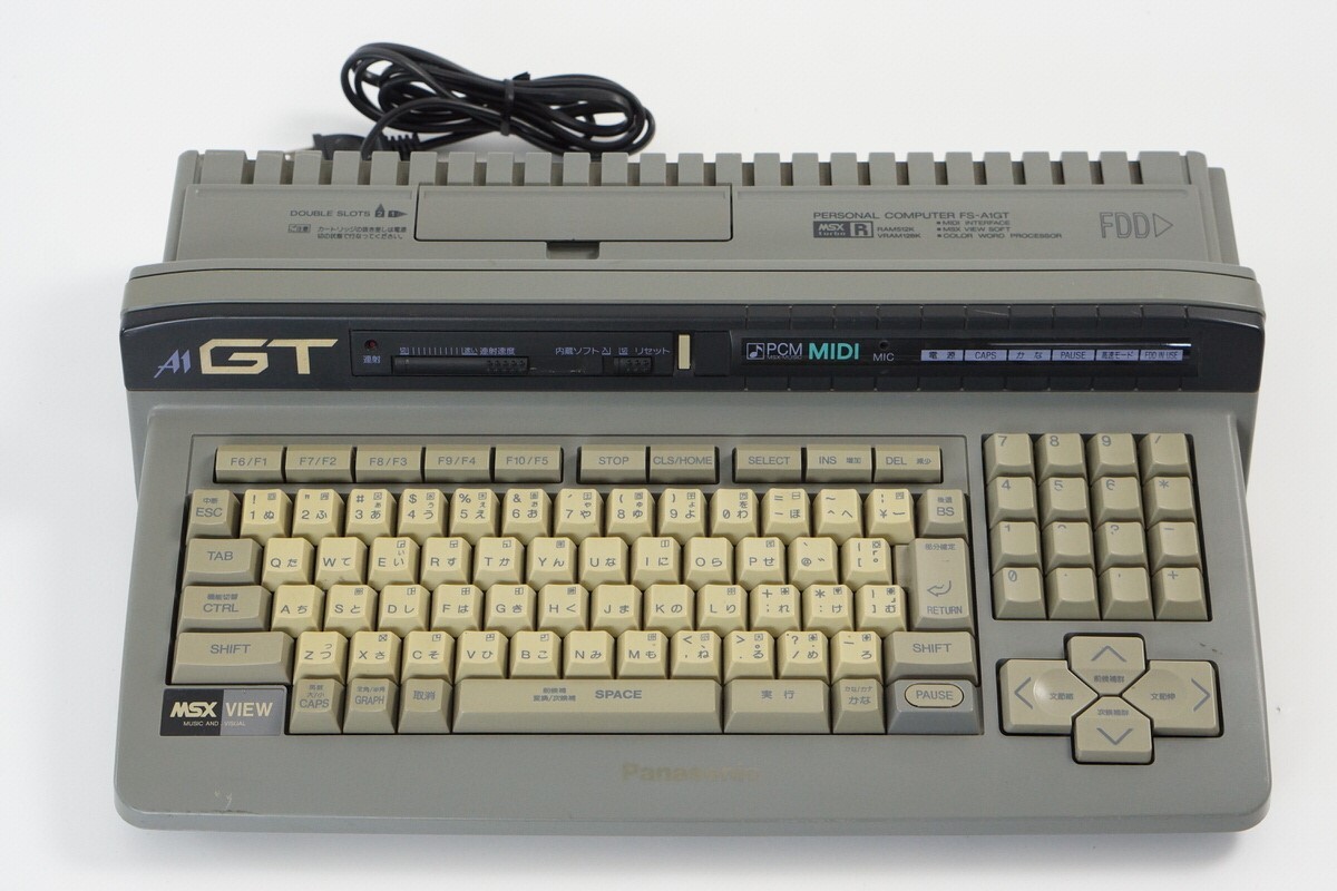 MSX Personal Computer TurboR FS-A1GT -No AV Cable- Panasonic Tested JAPAN 07388