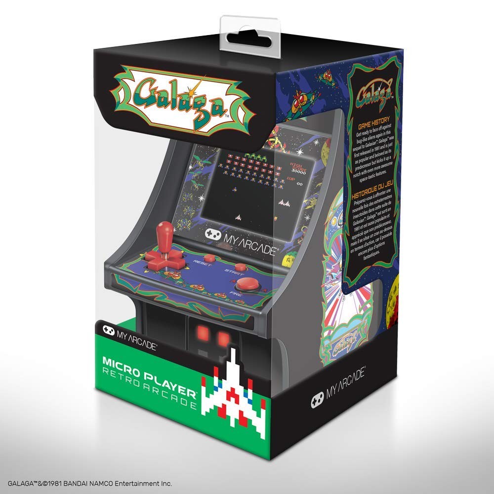 My Arcade Micro Player Mini Arcade Machine Galaga Video Game, Fully Playable,…