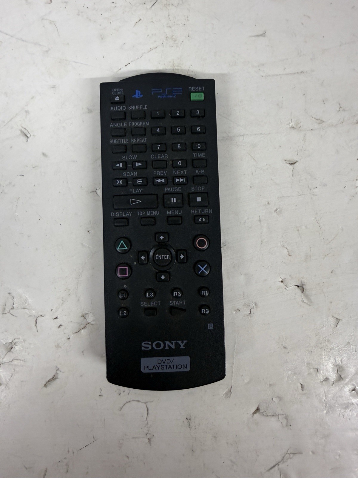 Sony PlayStation 2 Slim Console Black Tested Working With DVD Remote