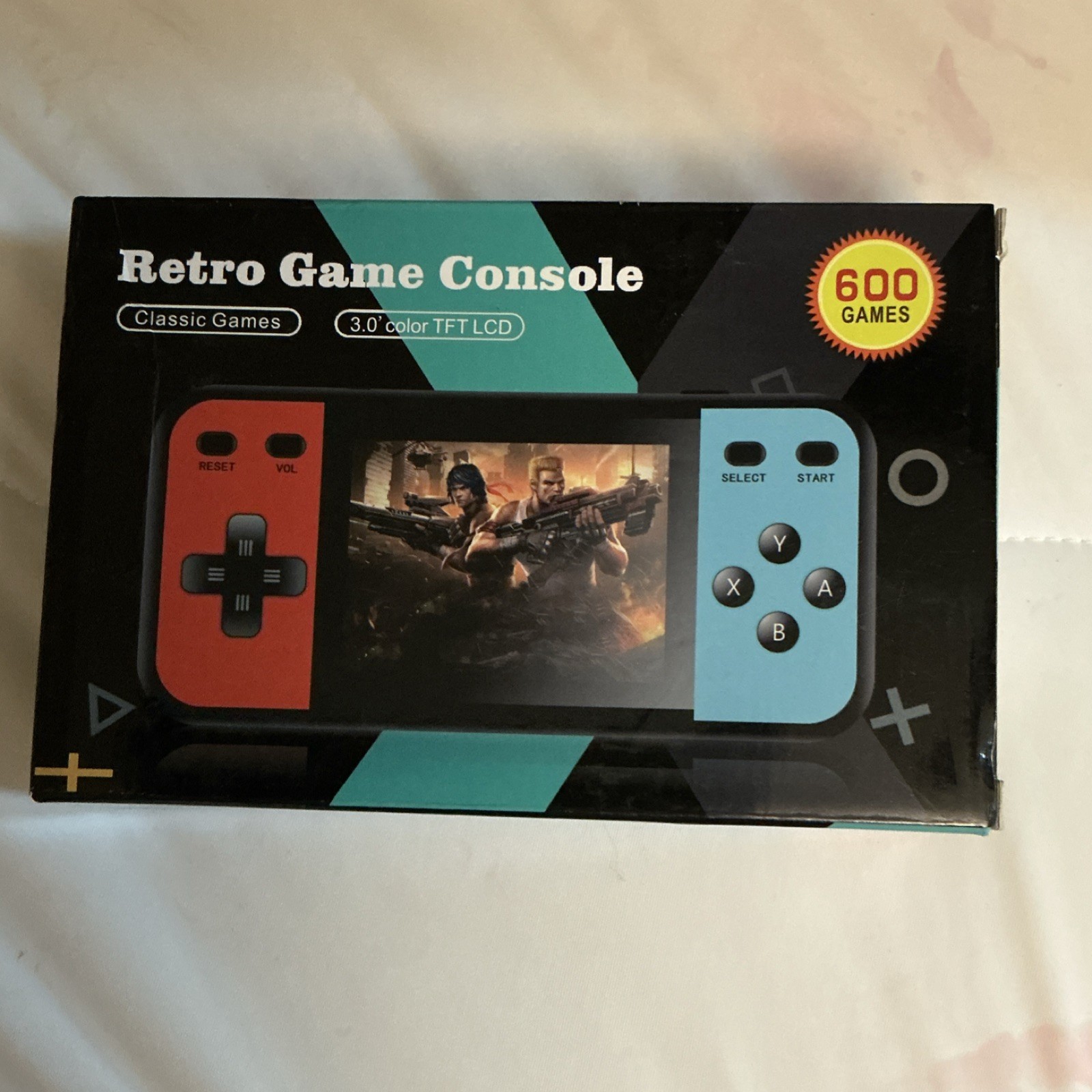 Retro Game Console Handheld 3.0″ Color TFT LCD 600 Games AV-Out TF-Card