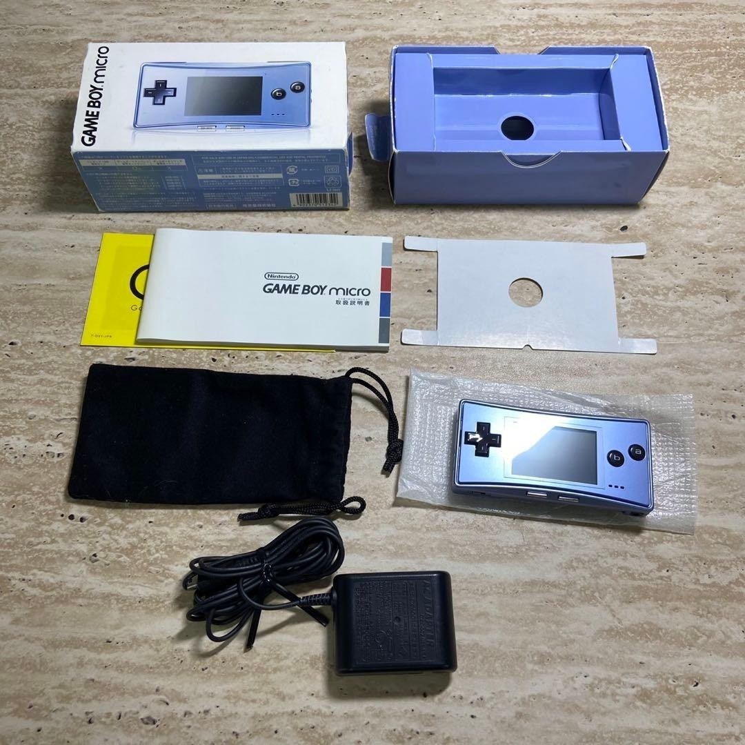 Nintendo Game Boy Micro Blue Console Complete in Box CIB Near Mint 7203